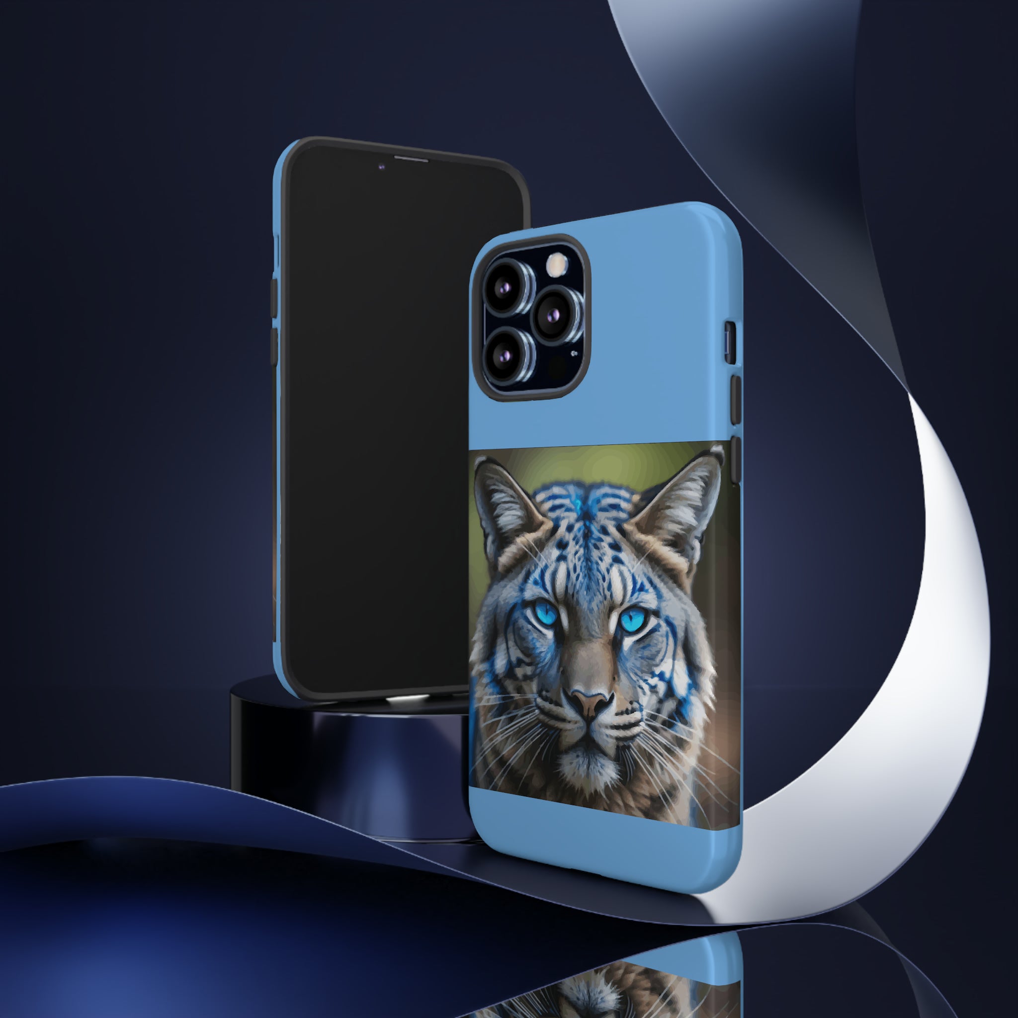 Blue Wildcat Tough iPhone Case