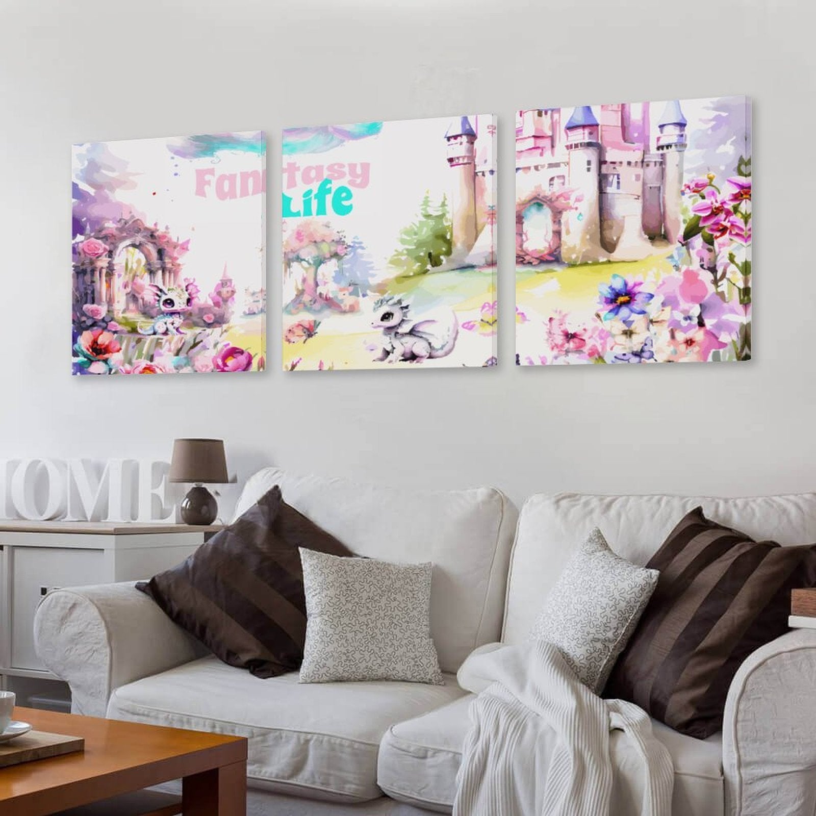 Fantasy Life Design 3-piece Wall Art with Decorative Frame - 16