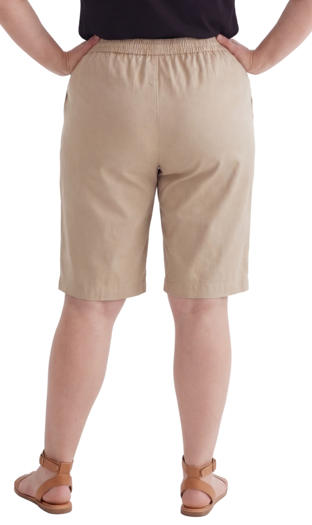 Women's Easy Pull on Bermuda Shorts in Denim and Twill