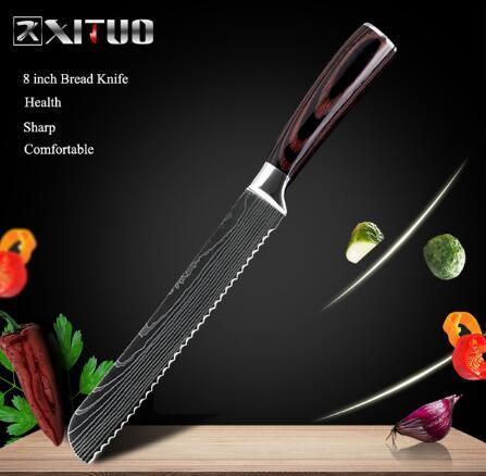 Decorative Chef Stainless Steel Kitchen Knife Set