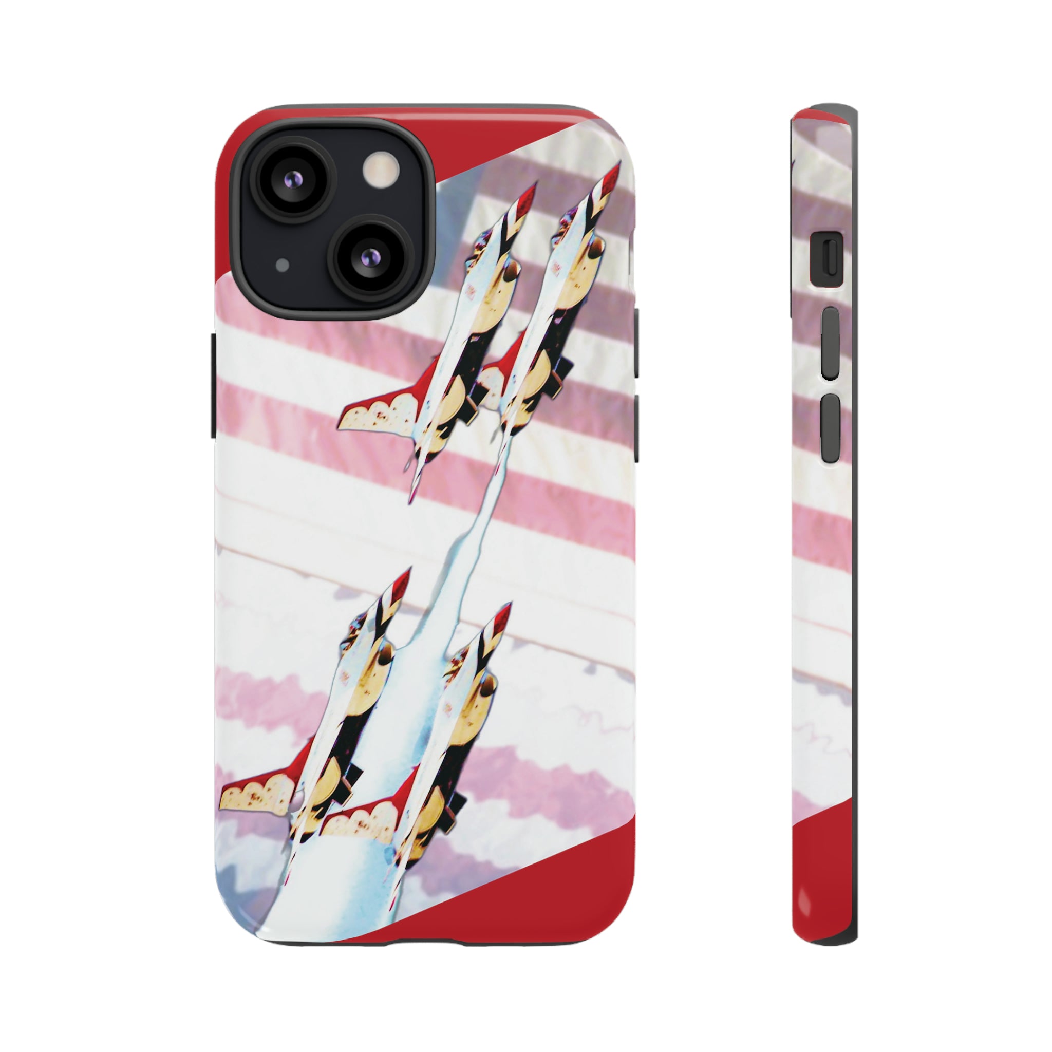 US Fighter Jet Red Tough Phone Case - Shell Design Boutique