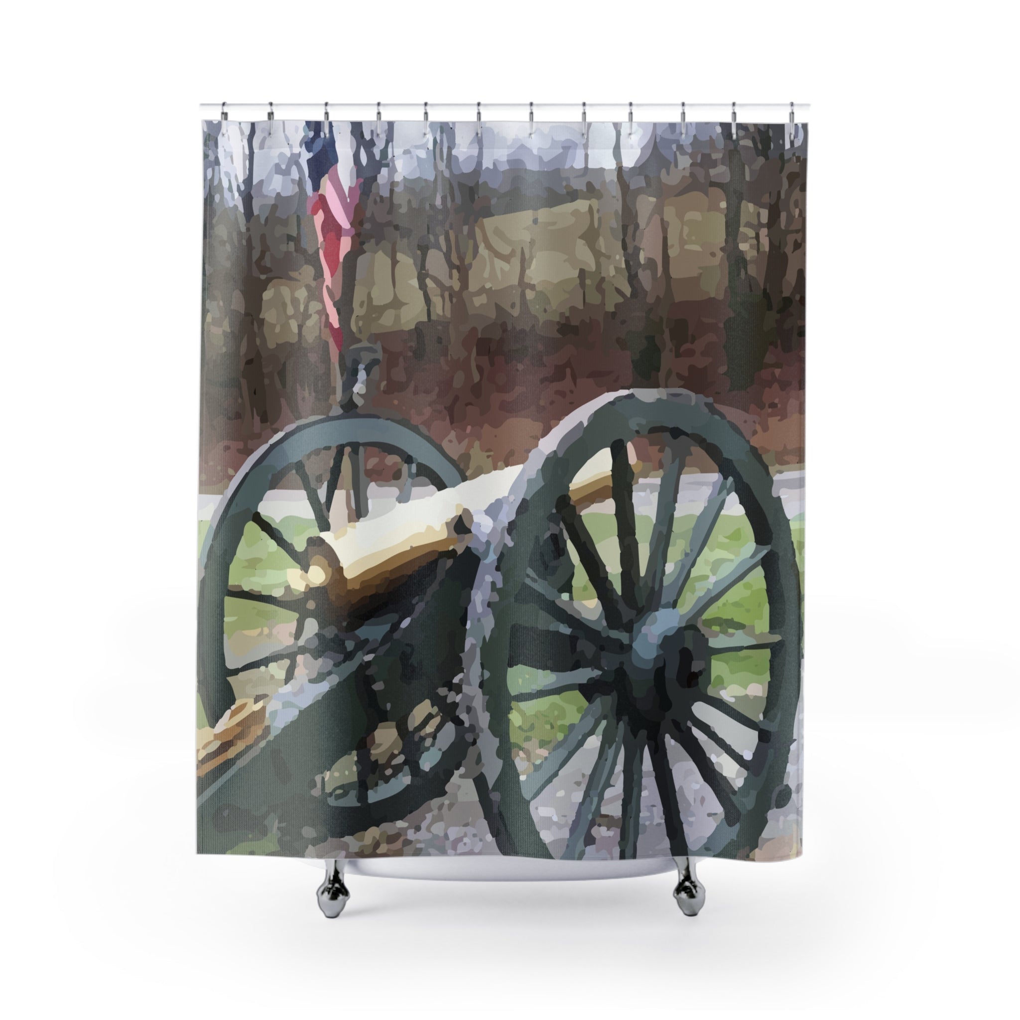 Civil War Reproduction Cannon Shower Curtain