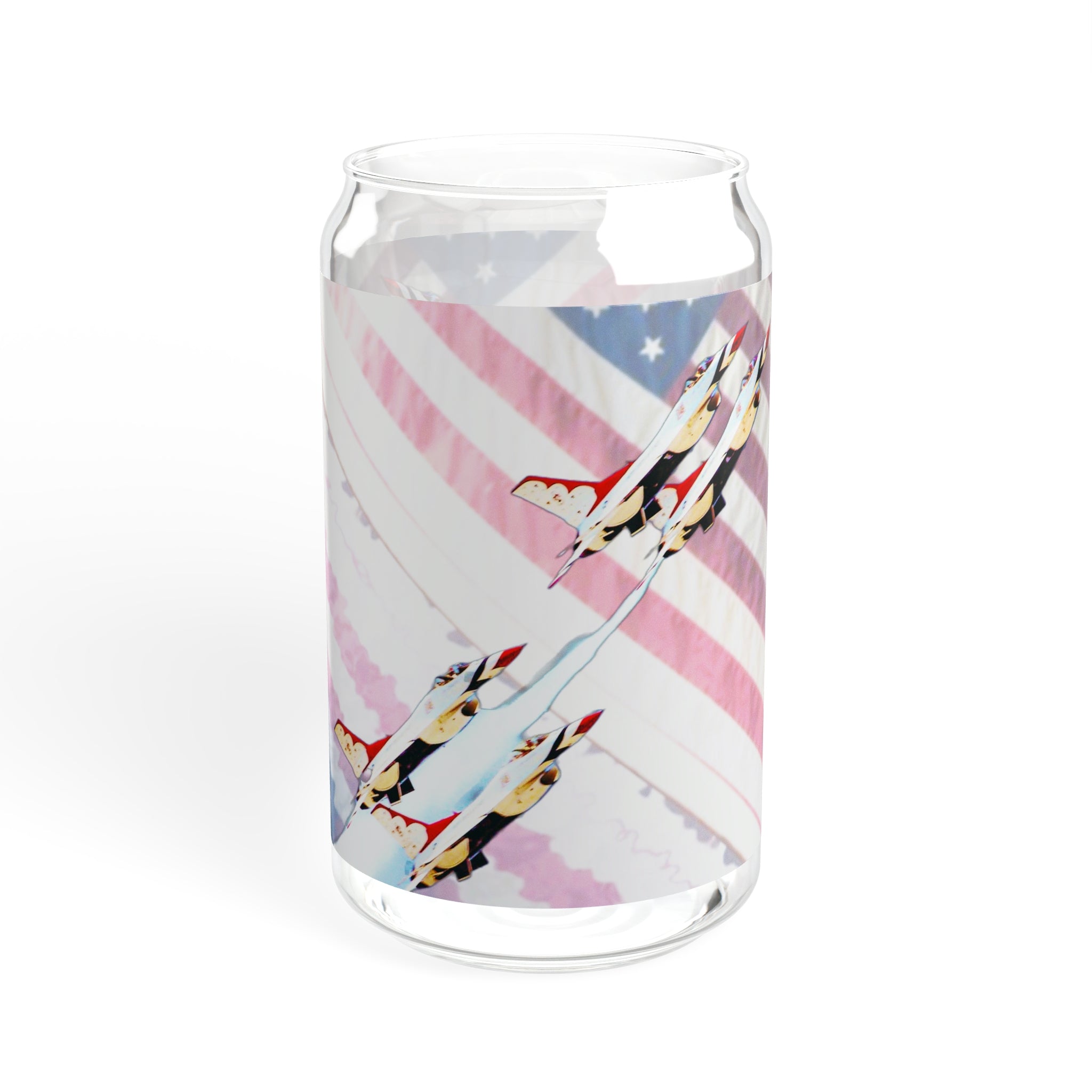 US Air Force Jets with the US Flag Sipper Glass, 16oz