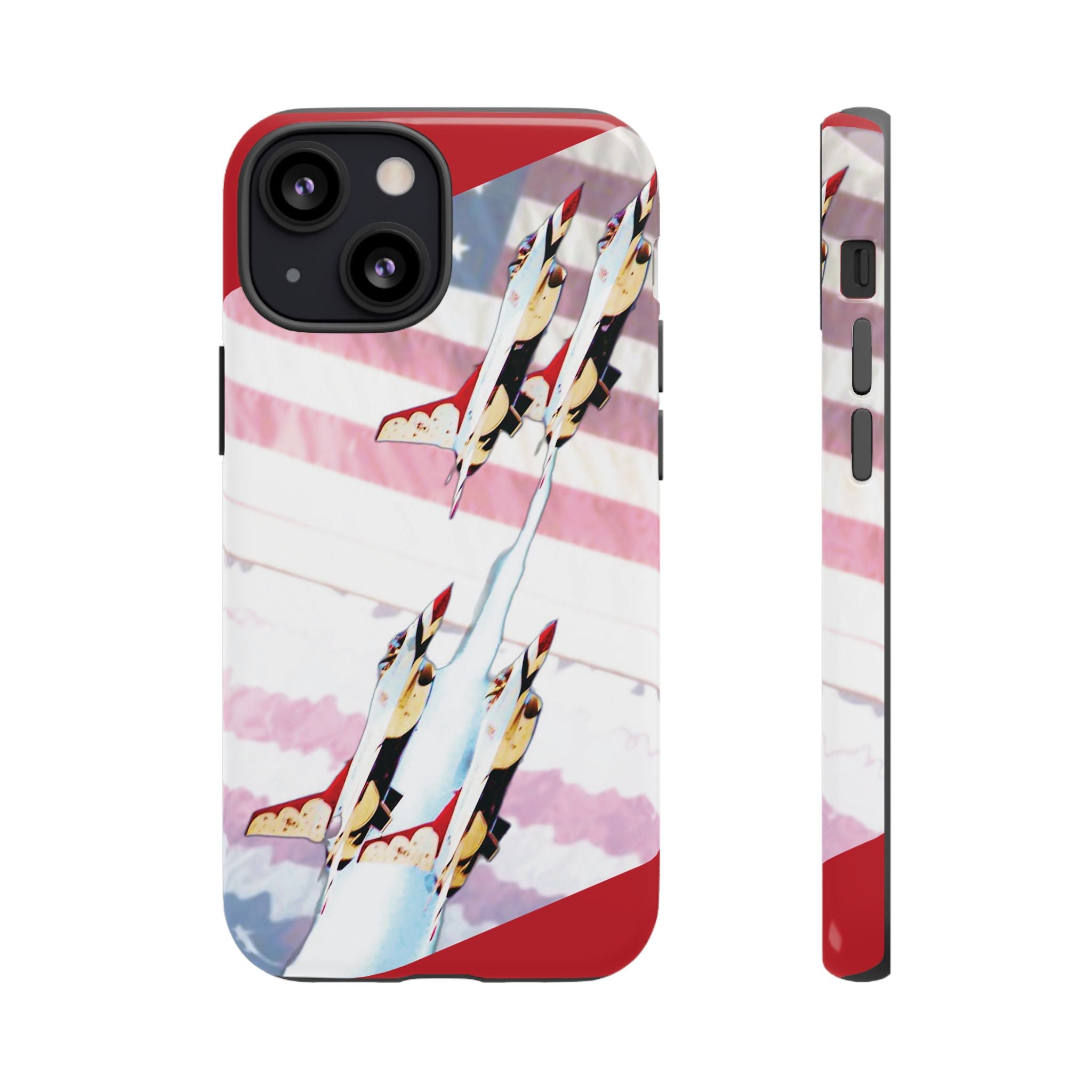 US Fighter Jet Red Tough iPhone Case