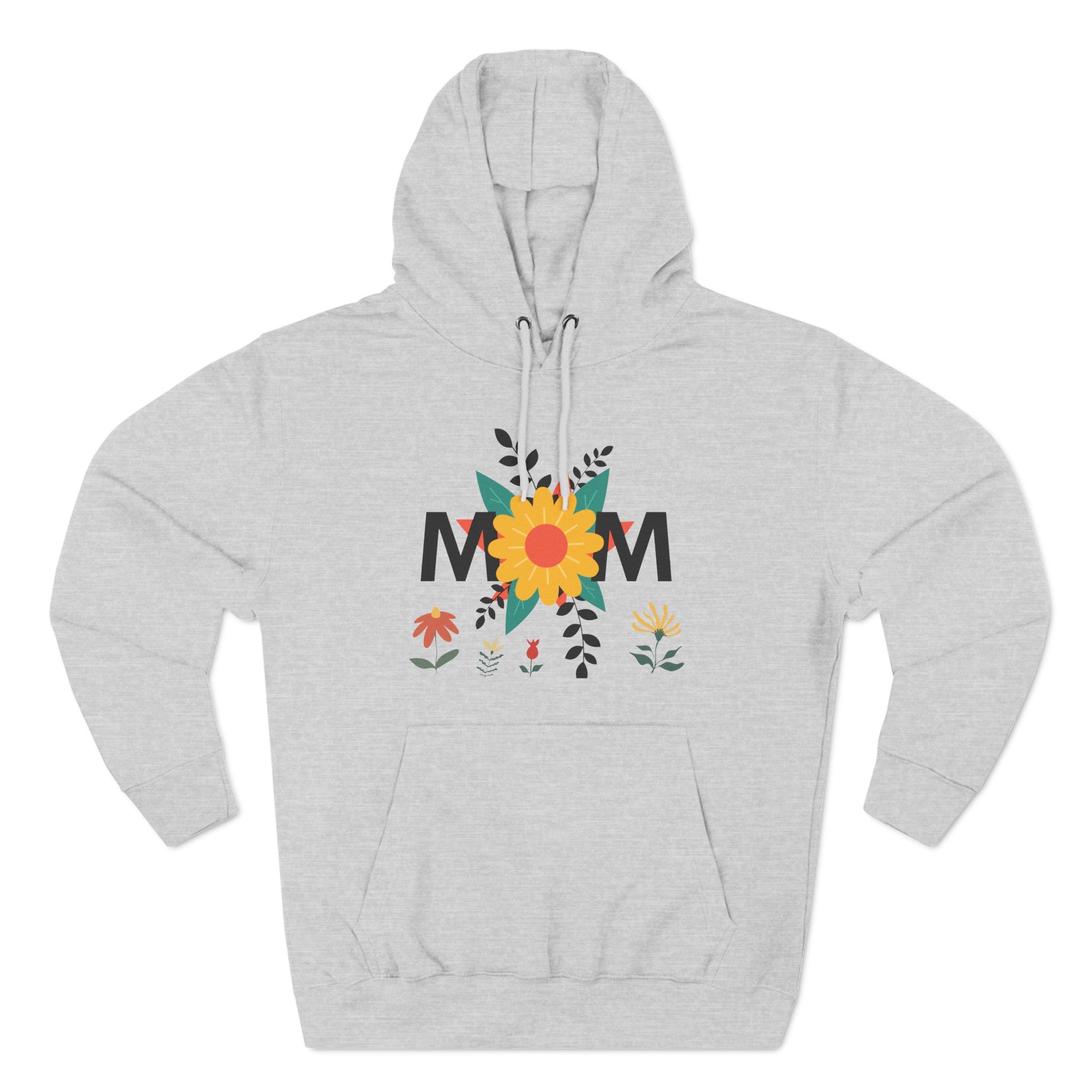 Mother's Day Mom Floral Pattern Fleece Hoodie up to 3XL
