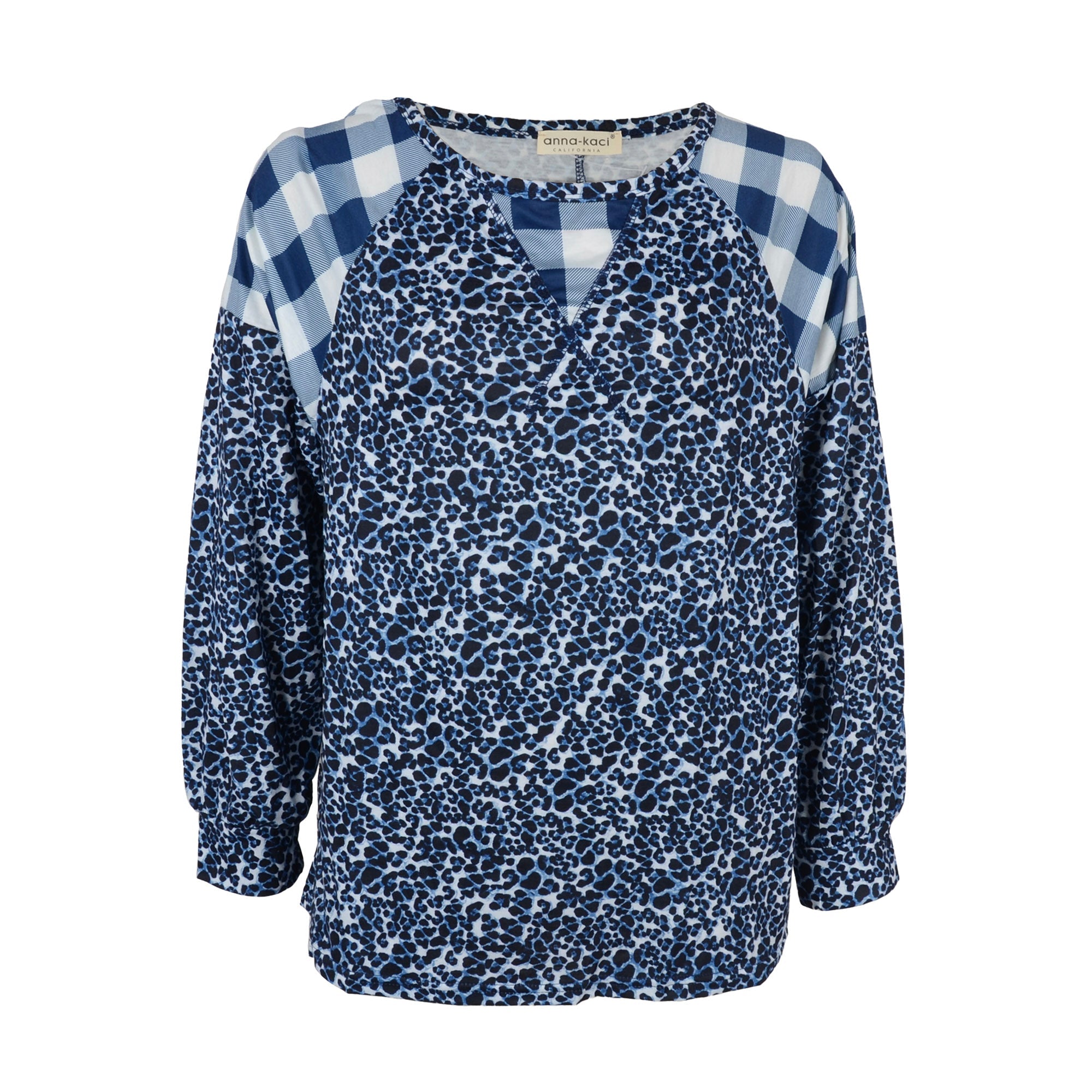 Two Tone Mixed Print Sweater