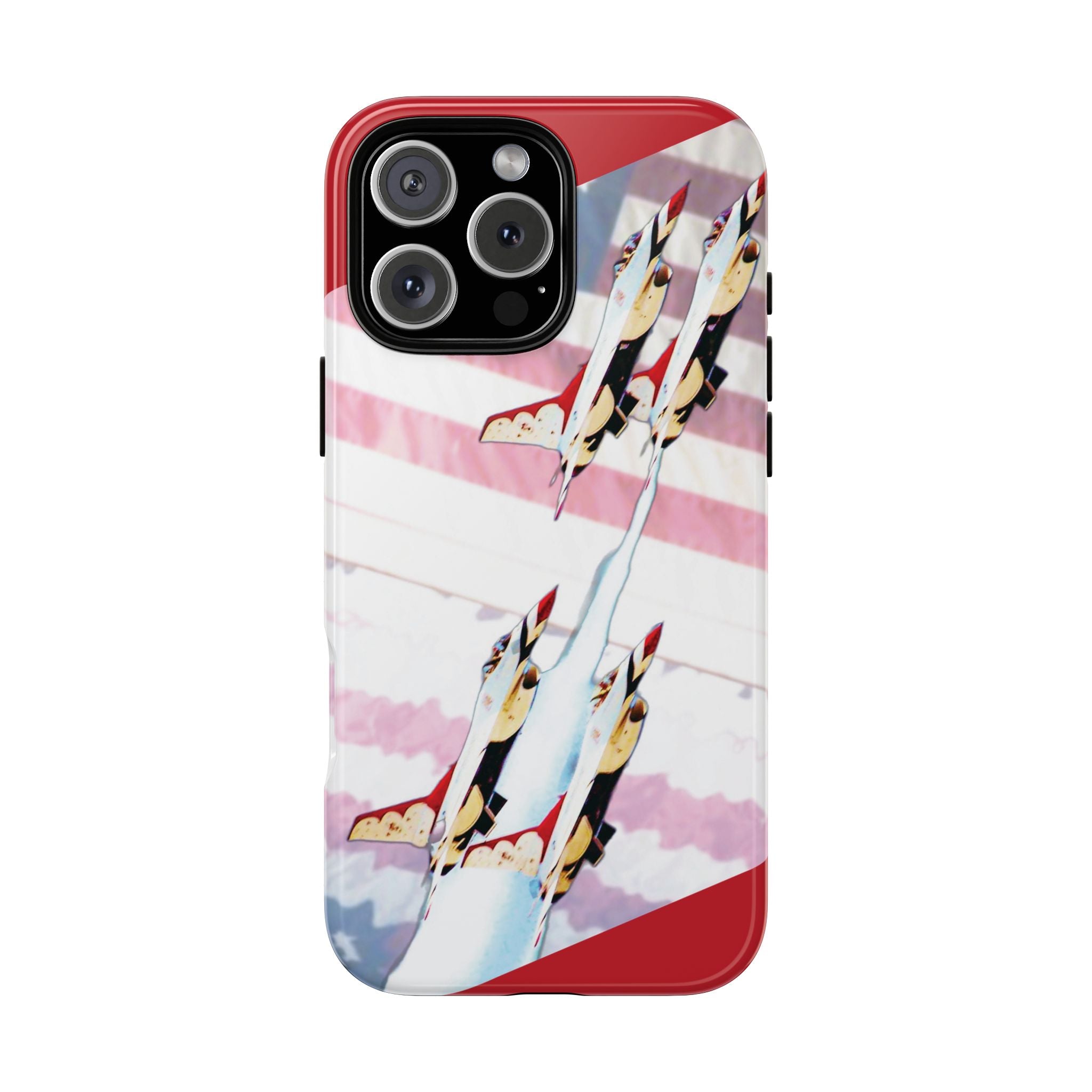 US Fighter Jet Red Tough iPhone Case