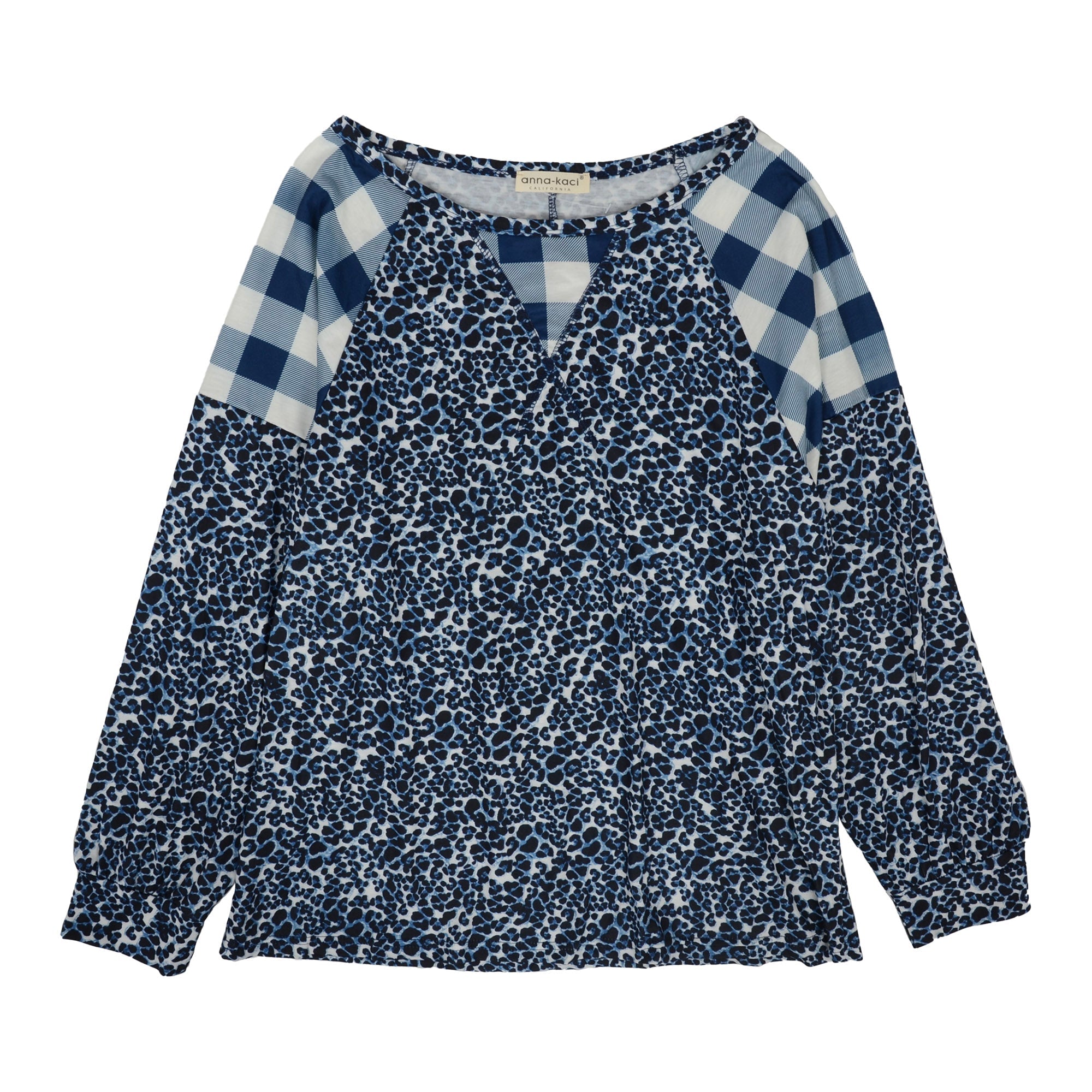 Two Tone Mixed Print Sweater