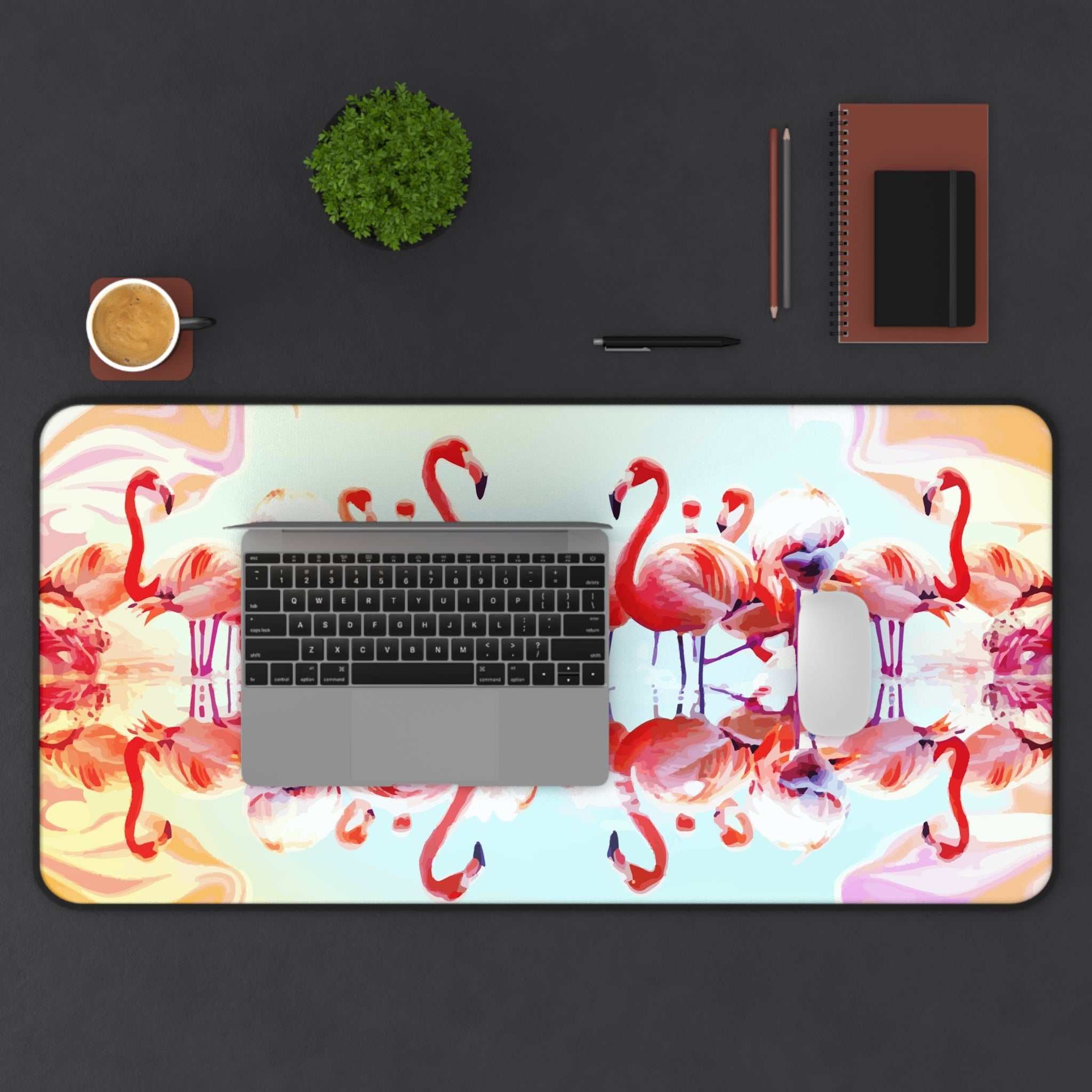 Pink Flamingos Desk Mat in 3 Sizes