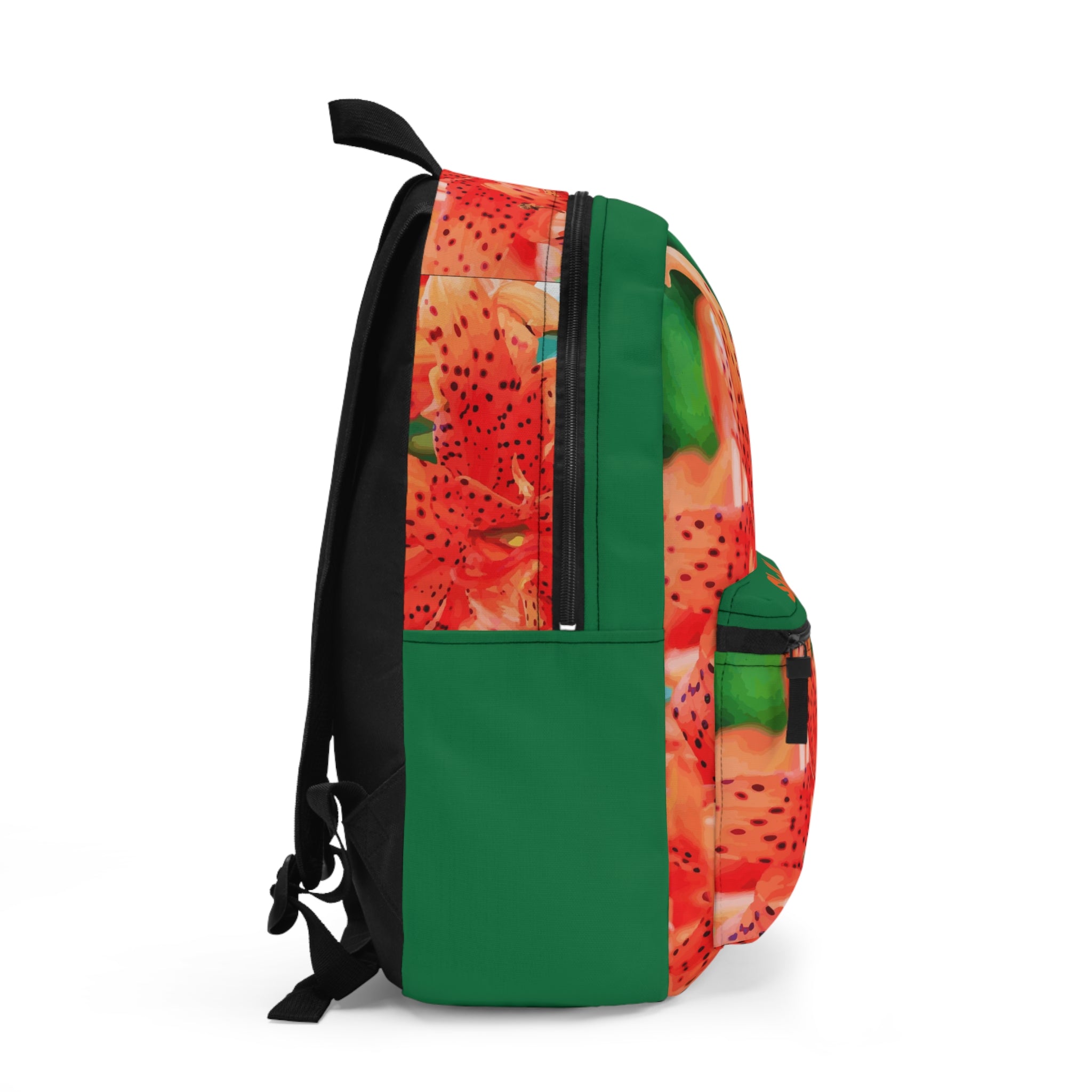 Orange Tiger Lily Personalizable School Backpack