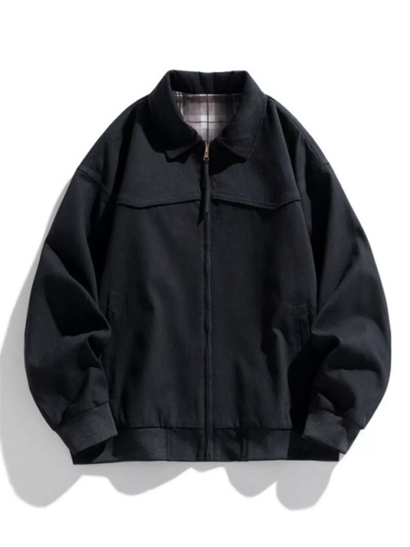 Men's Plus Size Zip Up Long Sleeve Jacket Coat