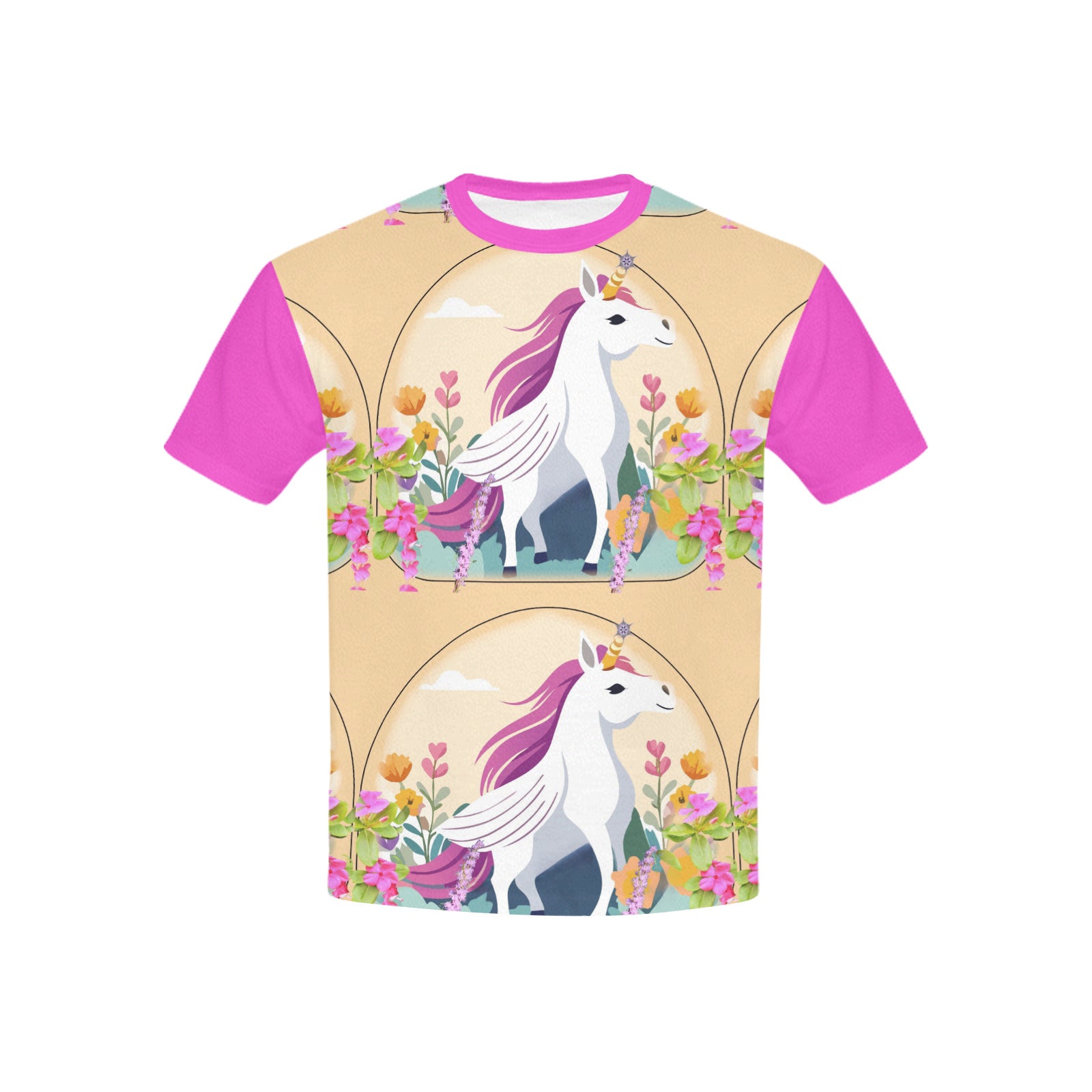 Child's Unicorn with Wings Printed T-shirt (Made in USA)