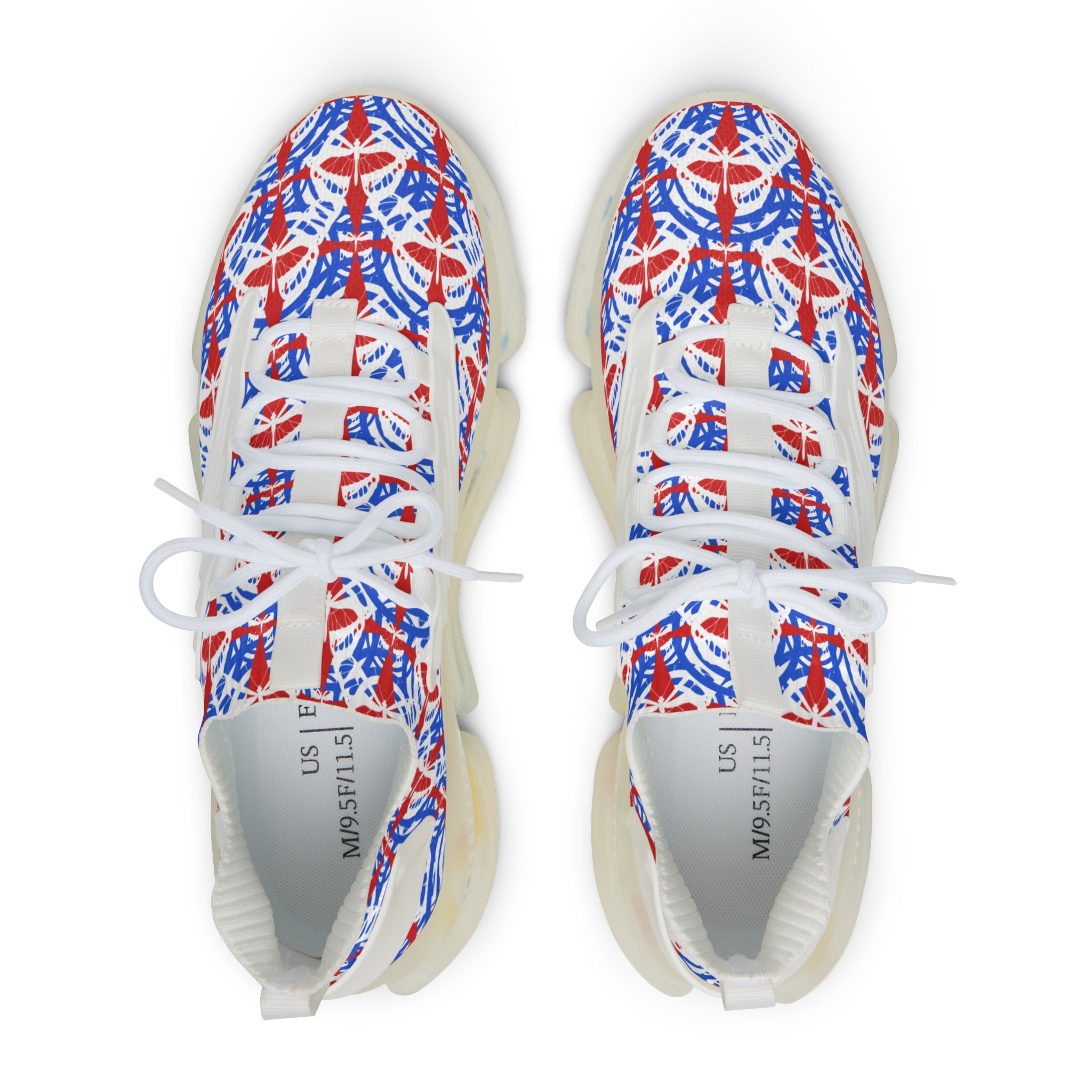 Men's Red White and Blue Mesh Sneakers