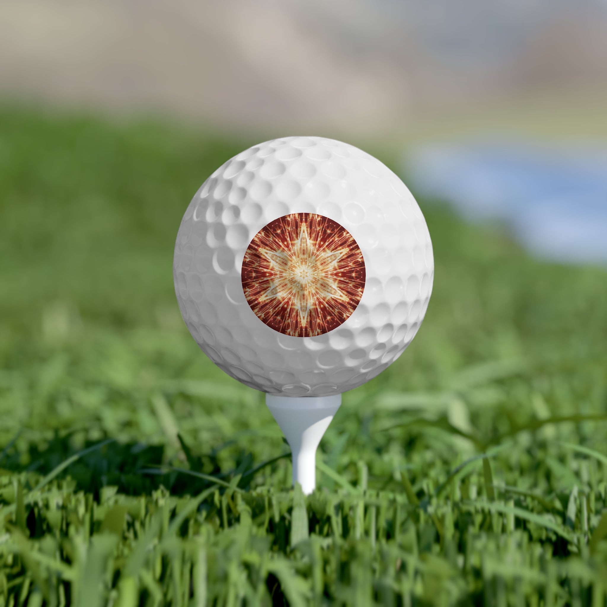 Fiery Stars Golf Balls - 6pcs