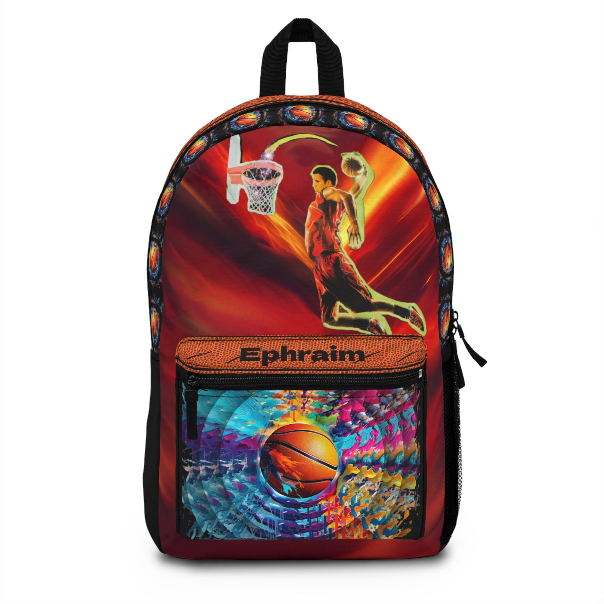 Basketball Player Slam Dunk Backpack | Sports Custom Name School Bag