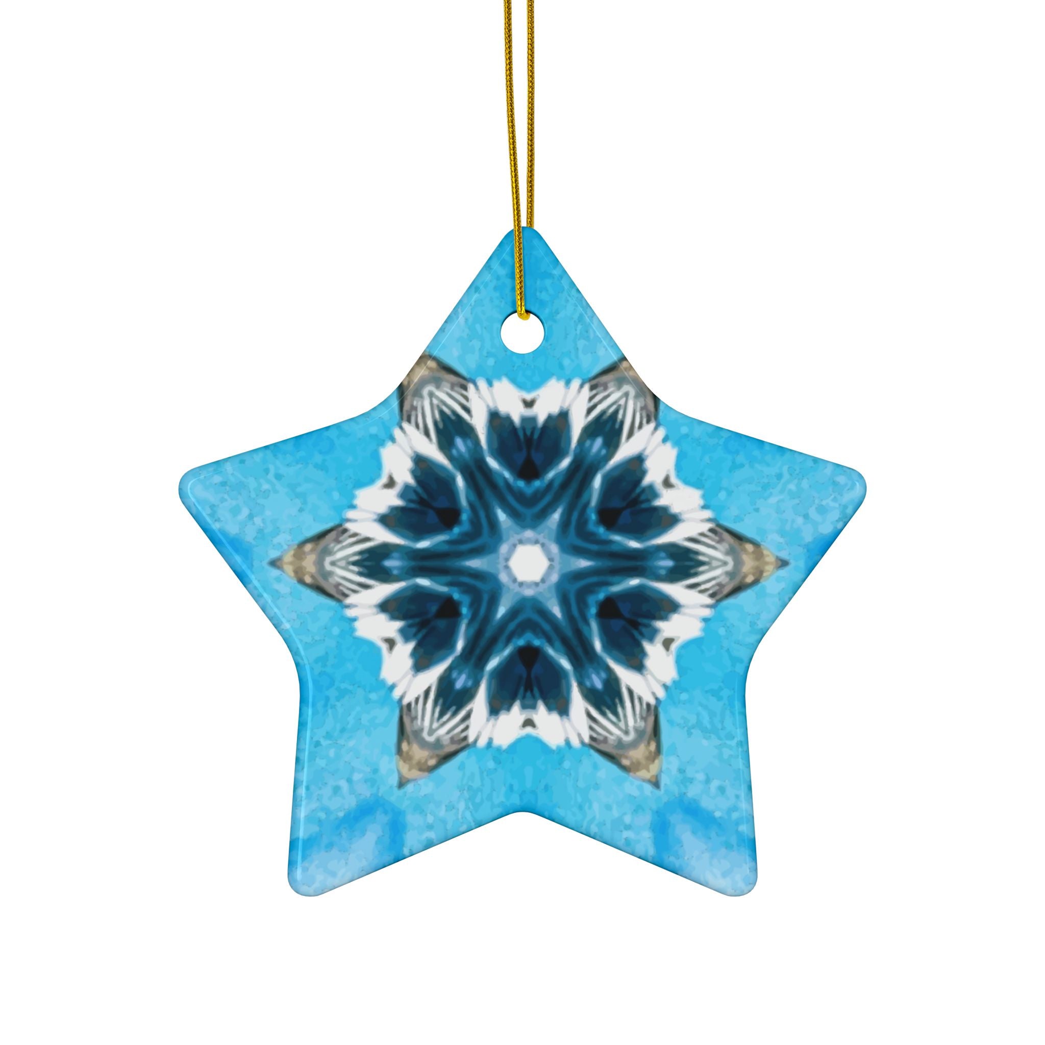 Blue Diamond Ceramic Ornaments 2-Sided Print (1pc, 3pcs, 5pcs, or 10pcs)