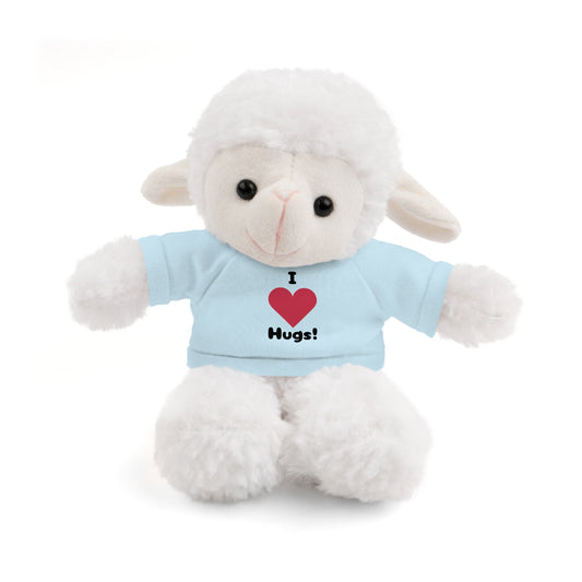 Stuffed Animal with T-shirt saying I heart Hugs