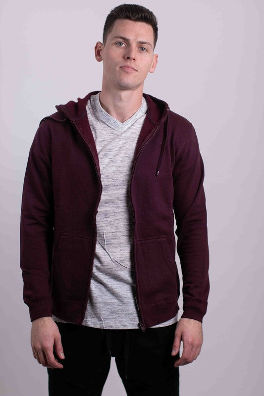 Men's Full Zipper Fleece Hoodie