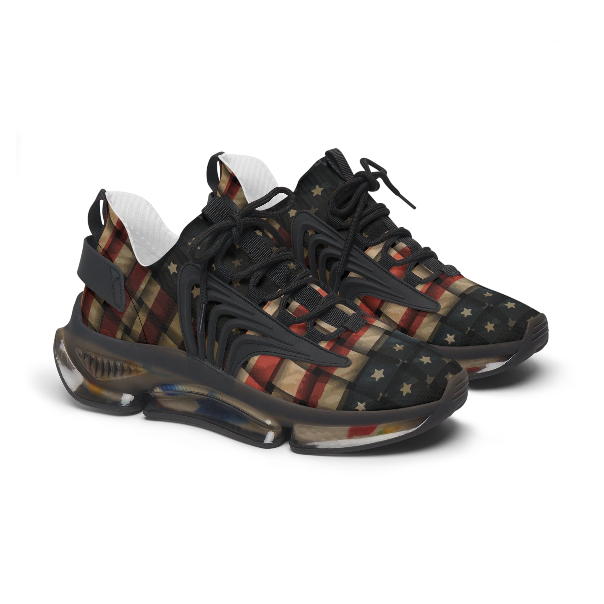 Women's Patriotic Basket Design Mesh Sneakers