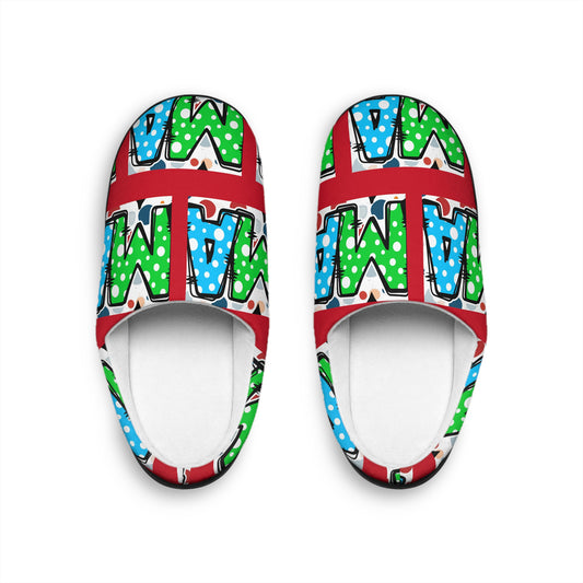 Women's Mama Printed Indoor Slippers House Shoes