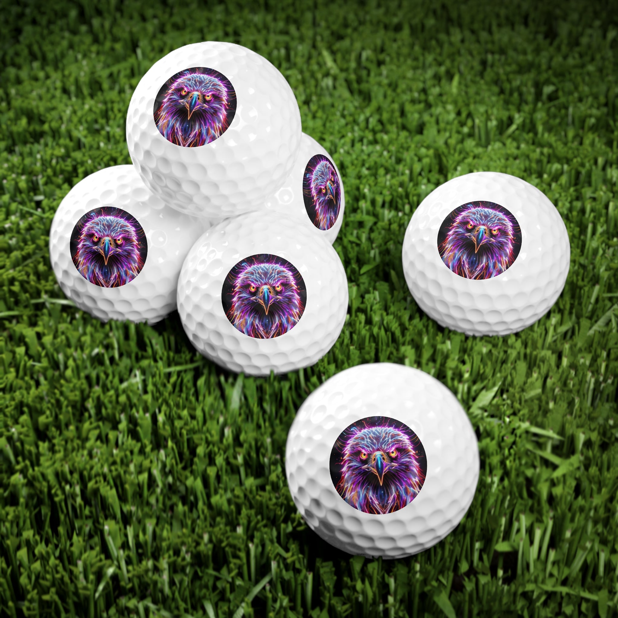 Electric Eagle Golf Balls - 6pcs