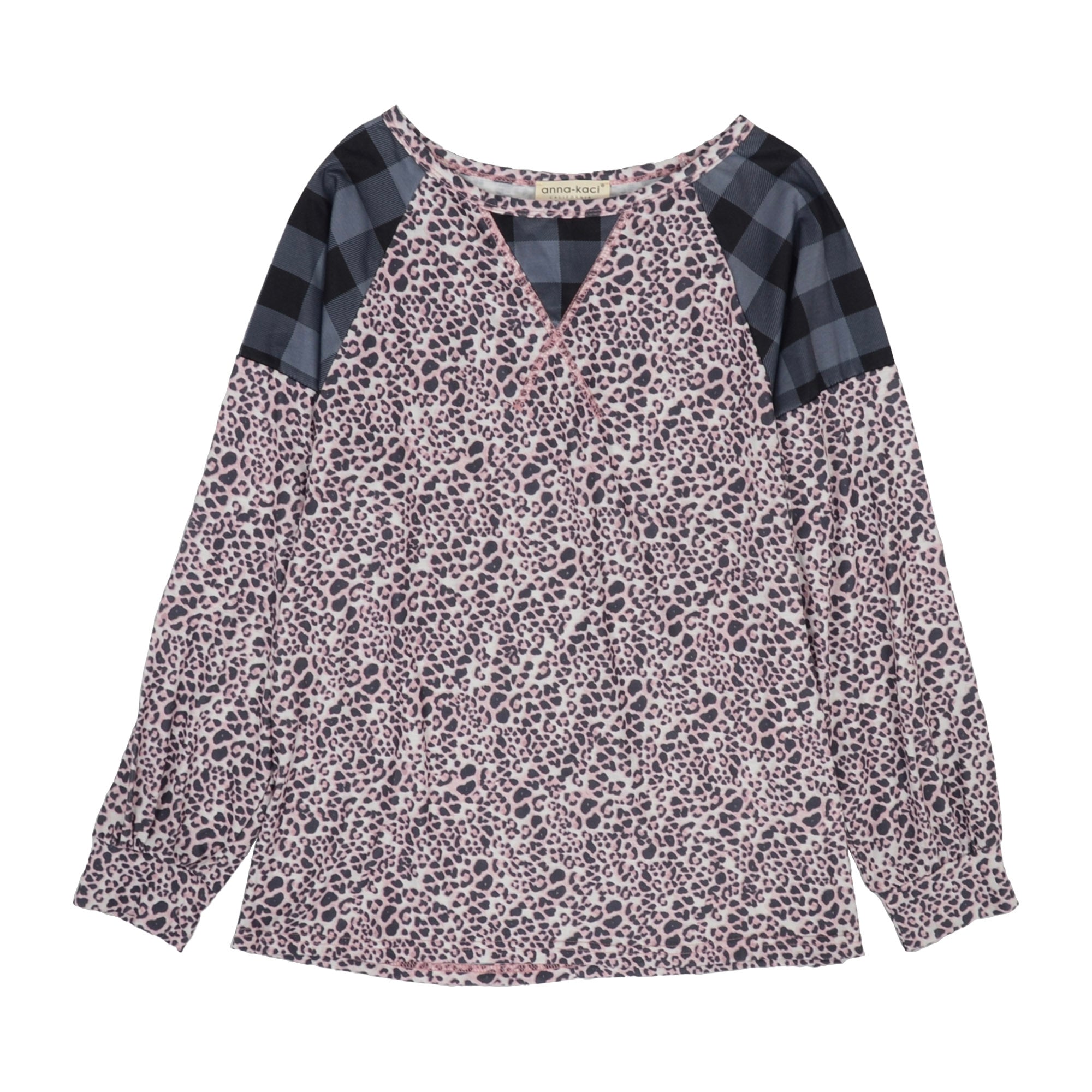 Two Tone Mixed Print Sweater