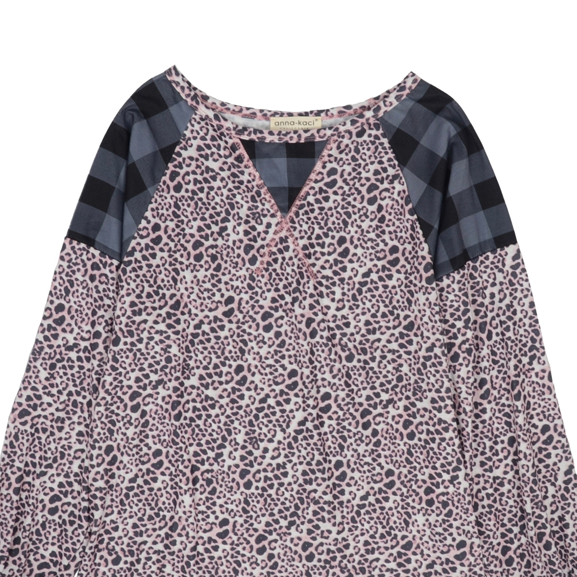 Two Tone Mixed Print Sweater