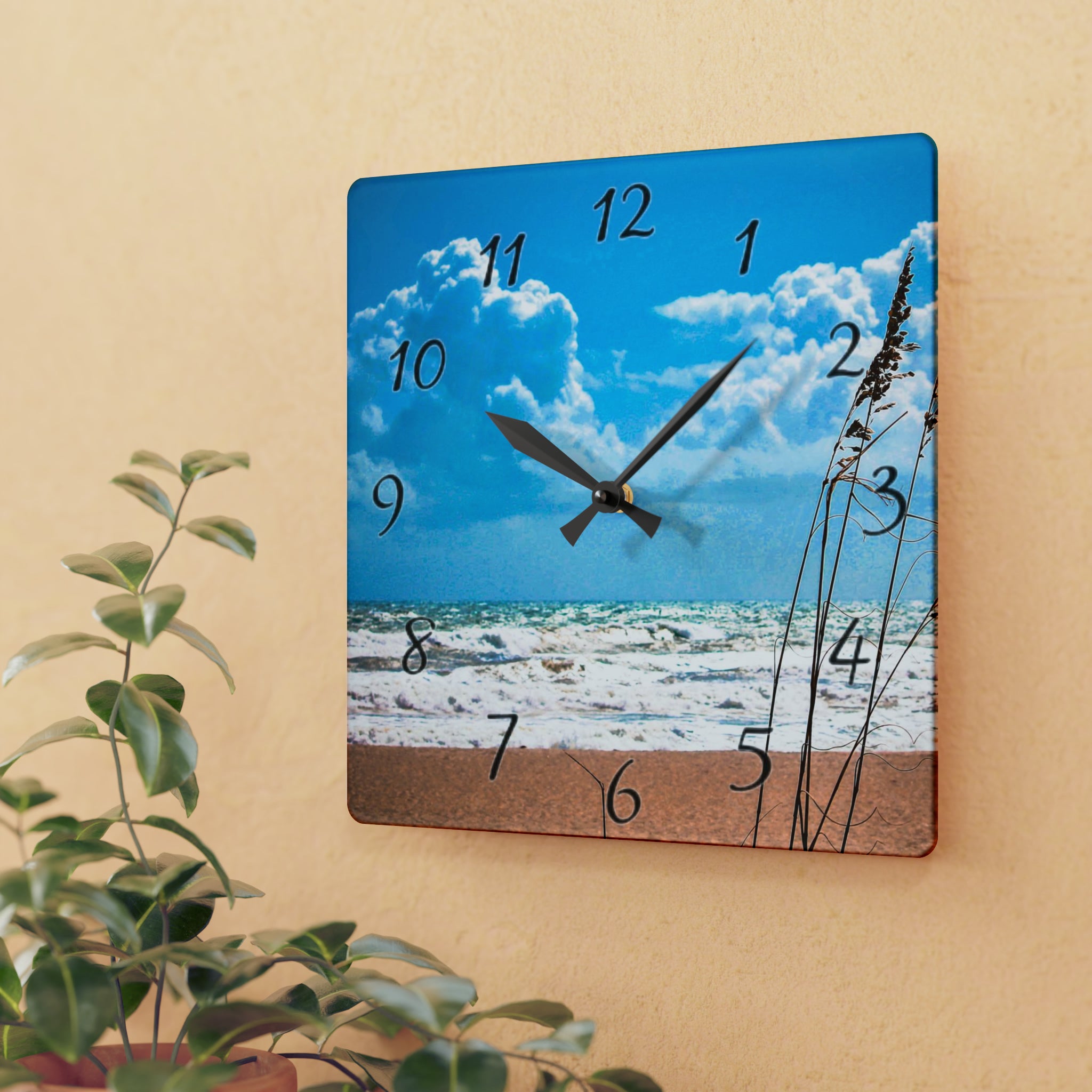 Rough Seas Acrylic Wall Clock