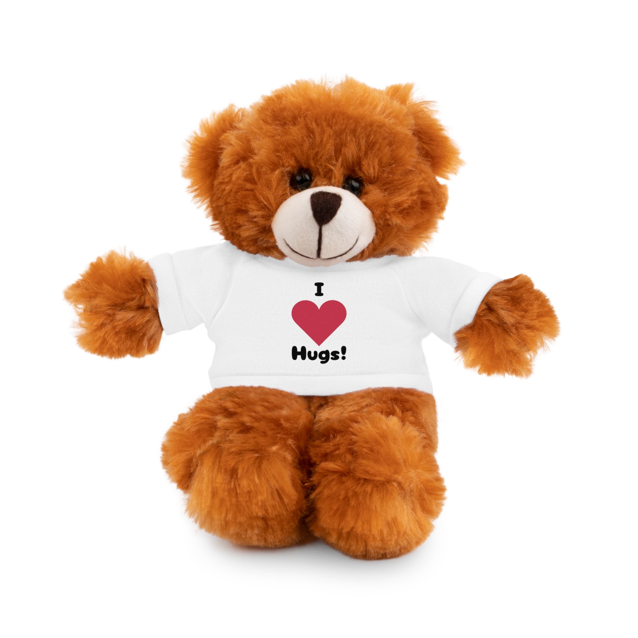 Stuffed Animal with T-shirt saying I heart Hugs