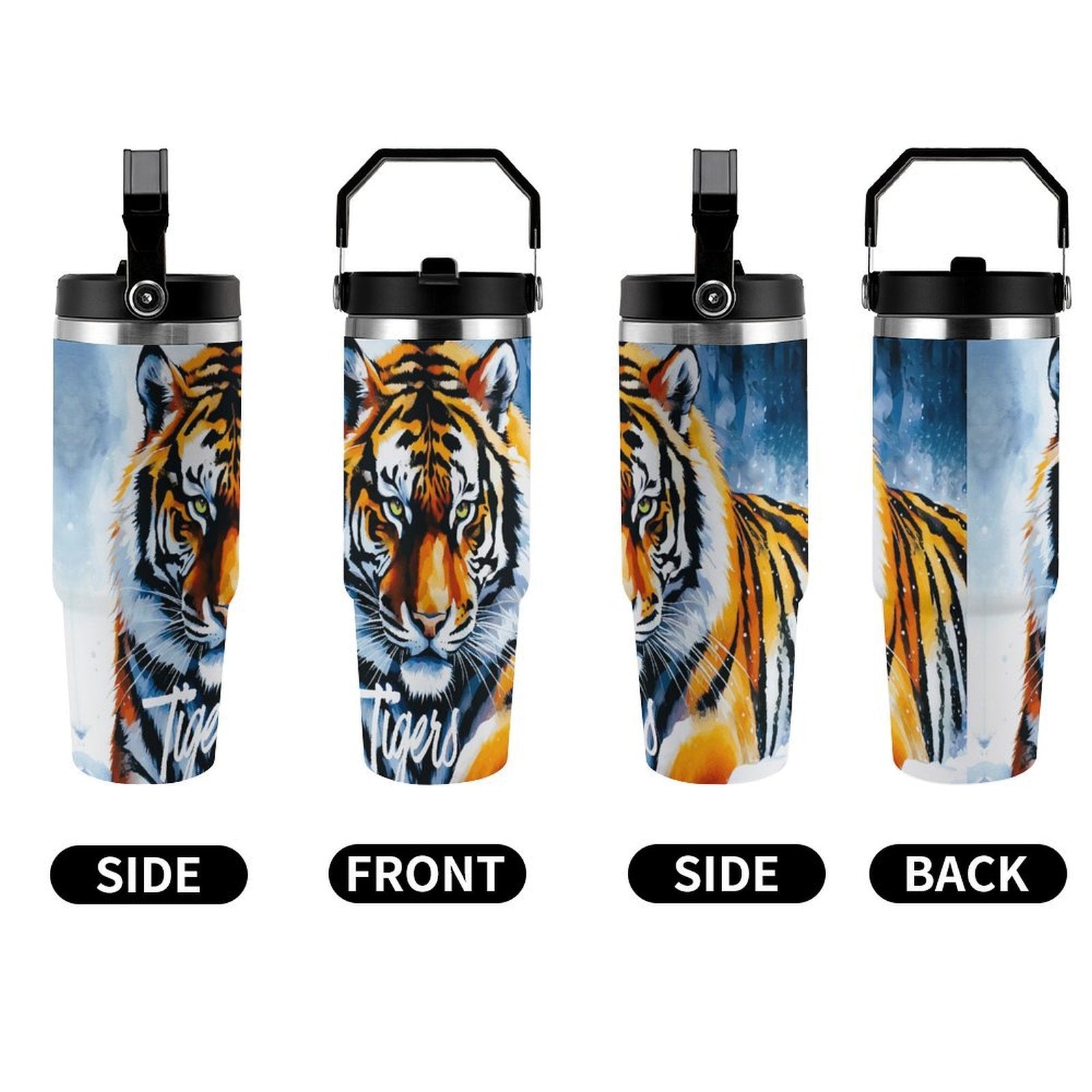 Tigers 30 oz Stainless Steel Water Bottle