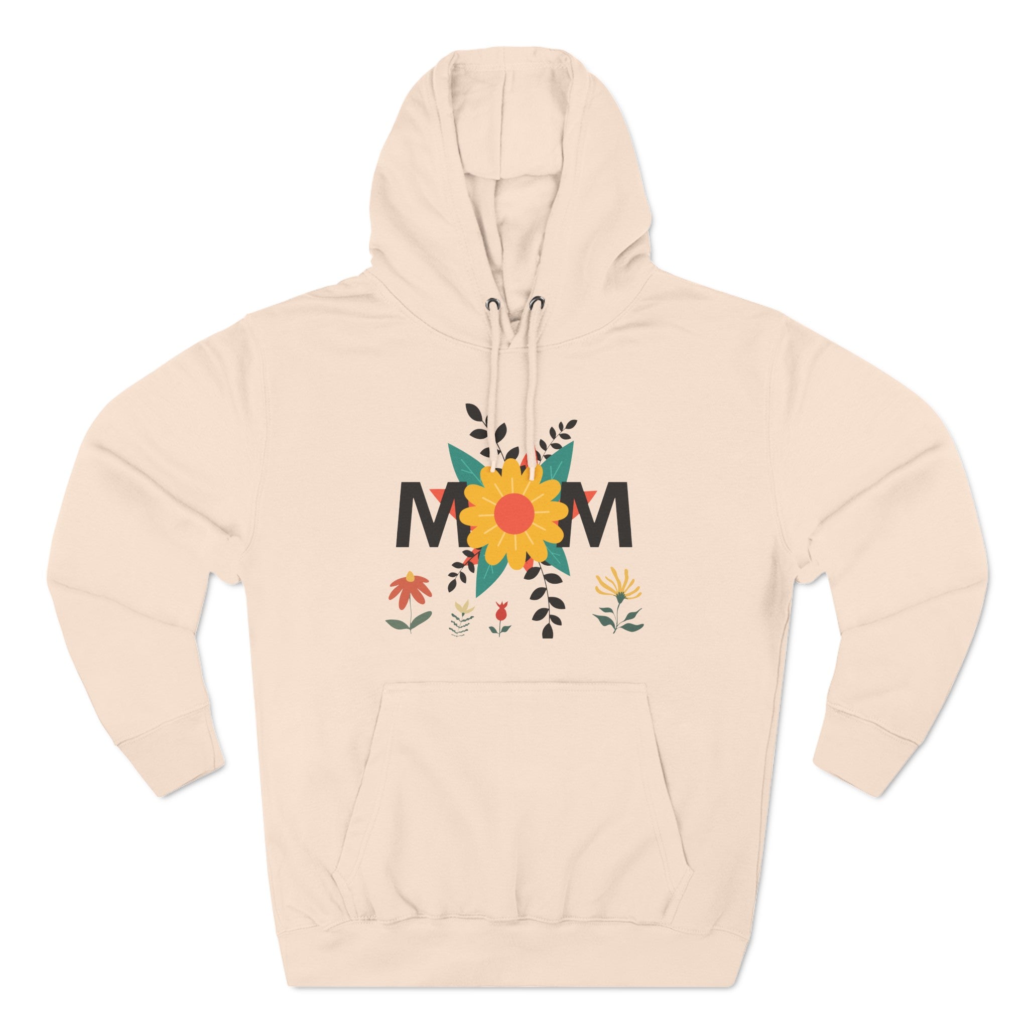 Mother's Day Mom Floral Pattern Fleece Hoodie up to 3XL
