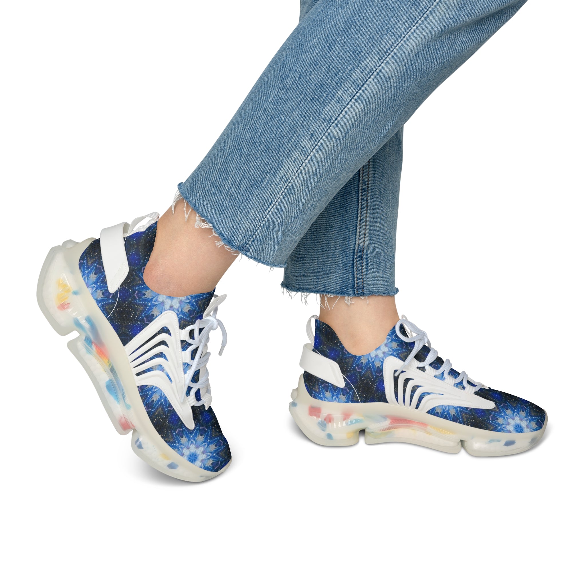 Women's Blue Star Mesh Sneakers