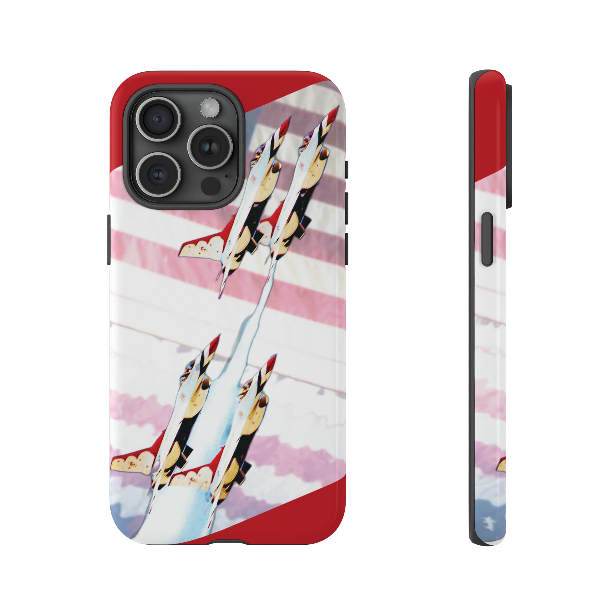 US Fighter Jet Red Tough Phone Case - Shell Design Boutique