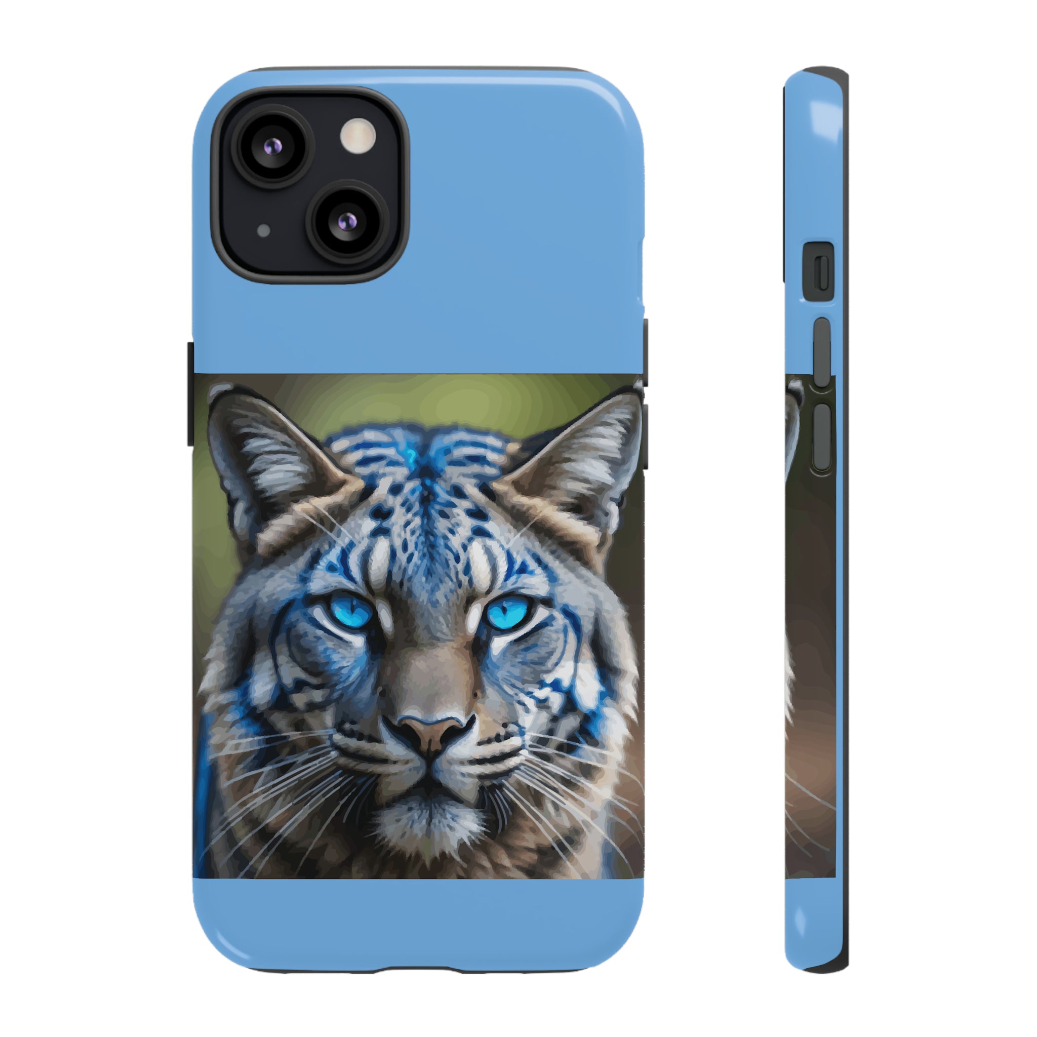 Blue Wildcat Tough iPhone Case