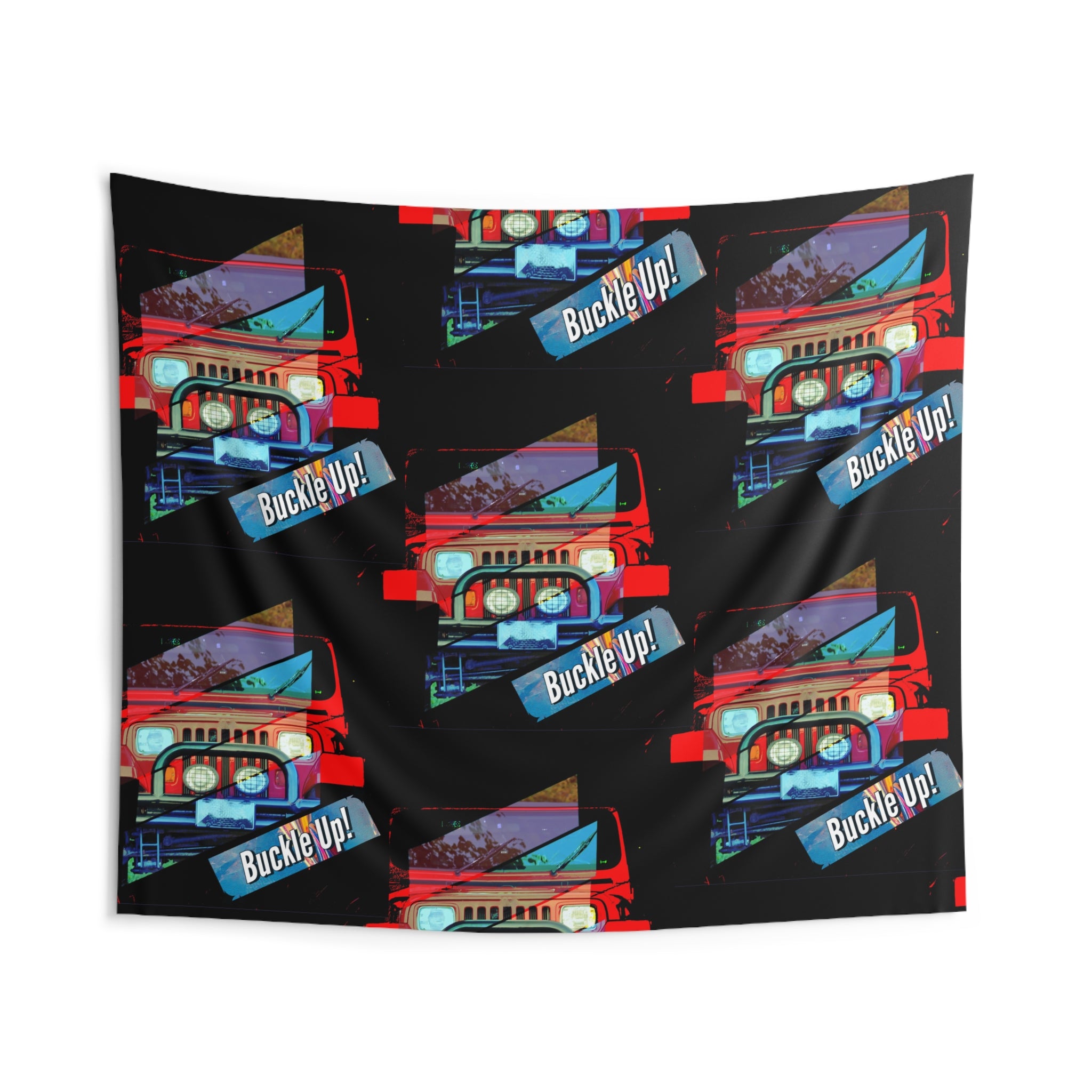 Buckle Up!  Four Wheel Drive Indoor Wall Tapestry - Shell Design Boutique