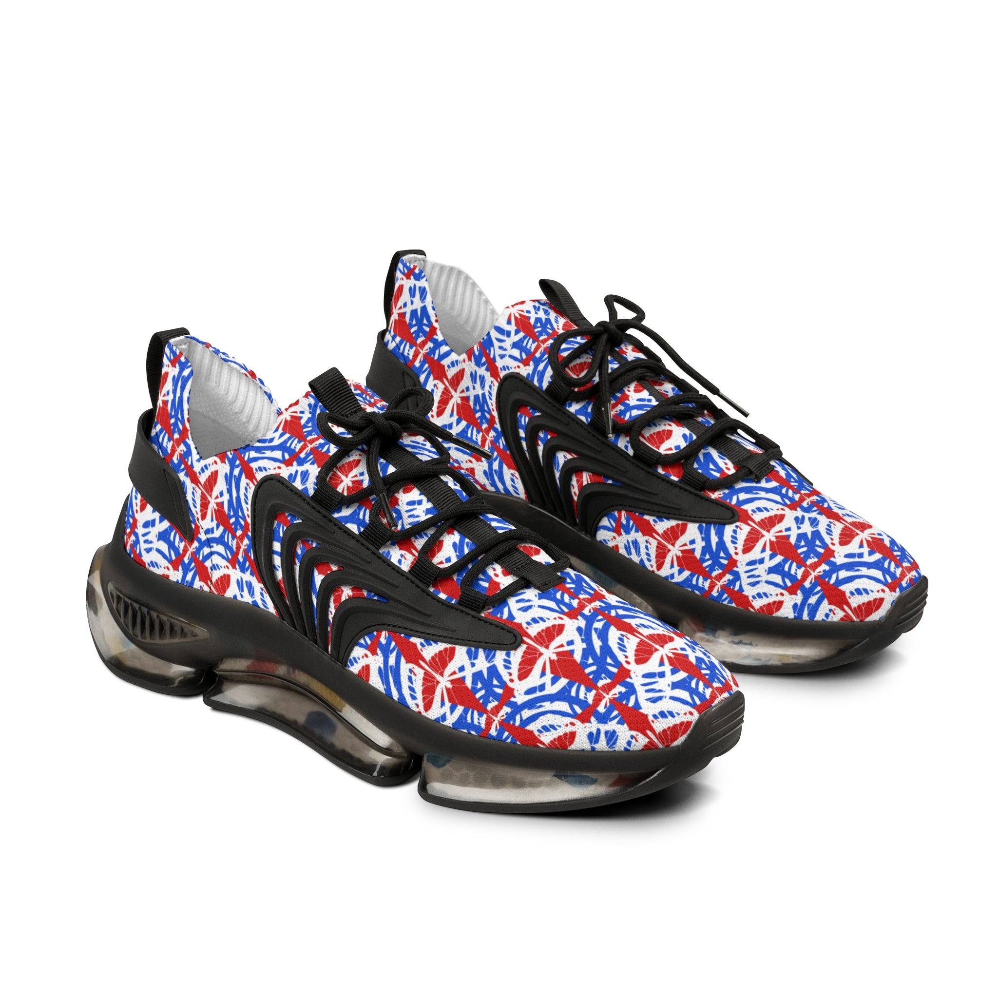 Men's Red White and Blue Mesh Sneakers