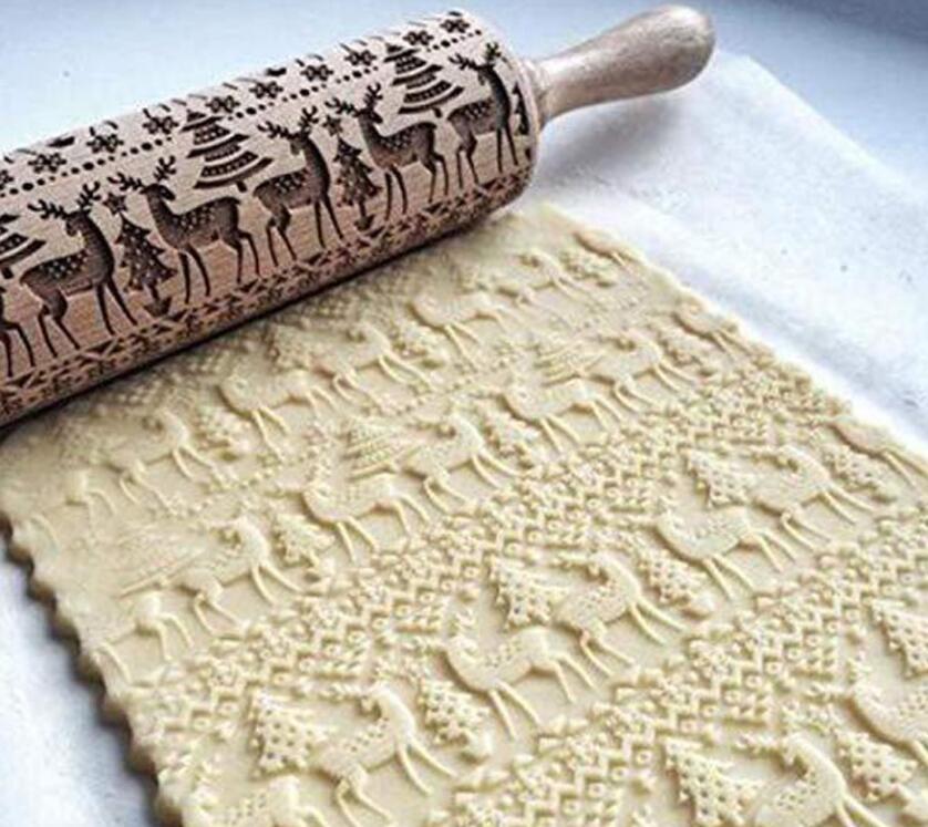 Christmas Embossing Holiday Rolling Pins