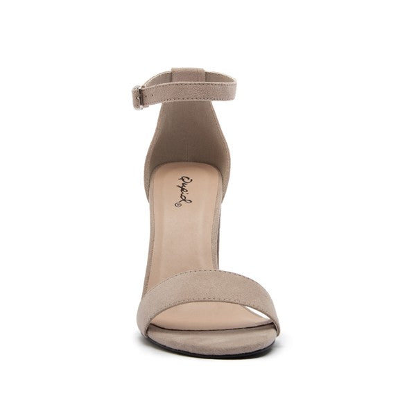Sandalias de tacón con tiras elegantes y sencillas para mujer
