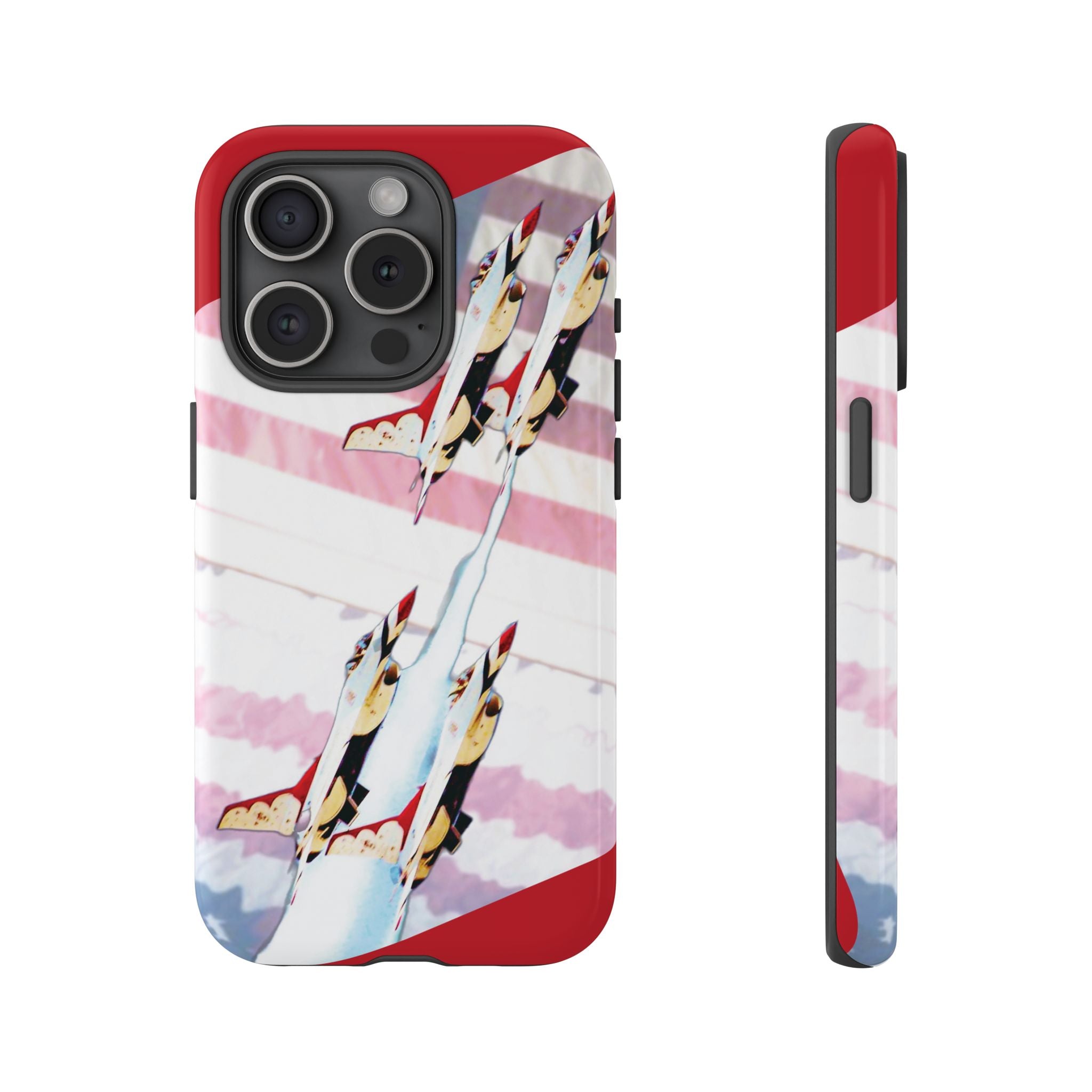 US Fighter Jet Red Tough iPhone Case