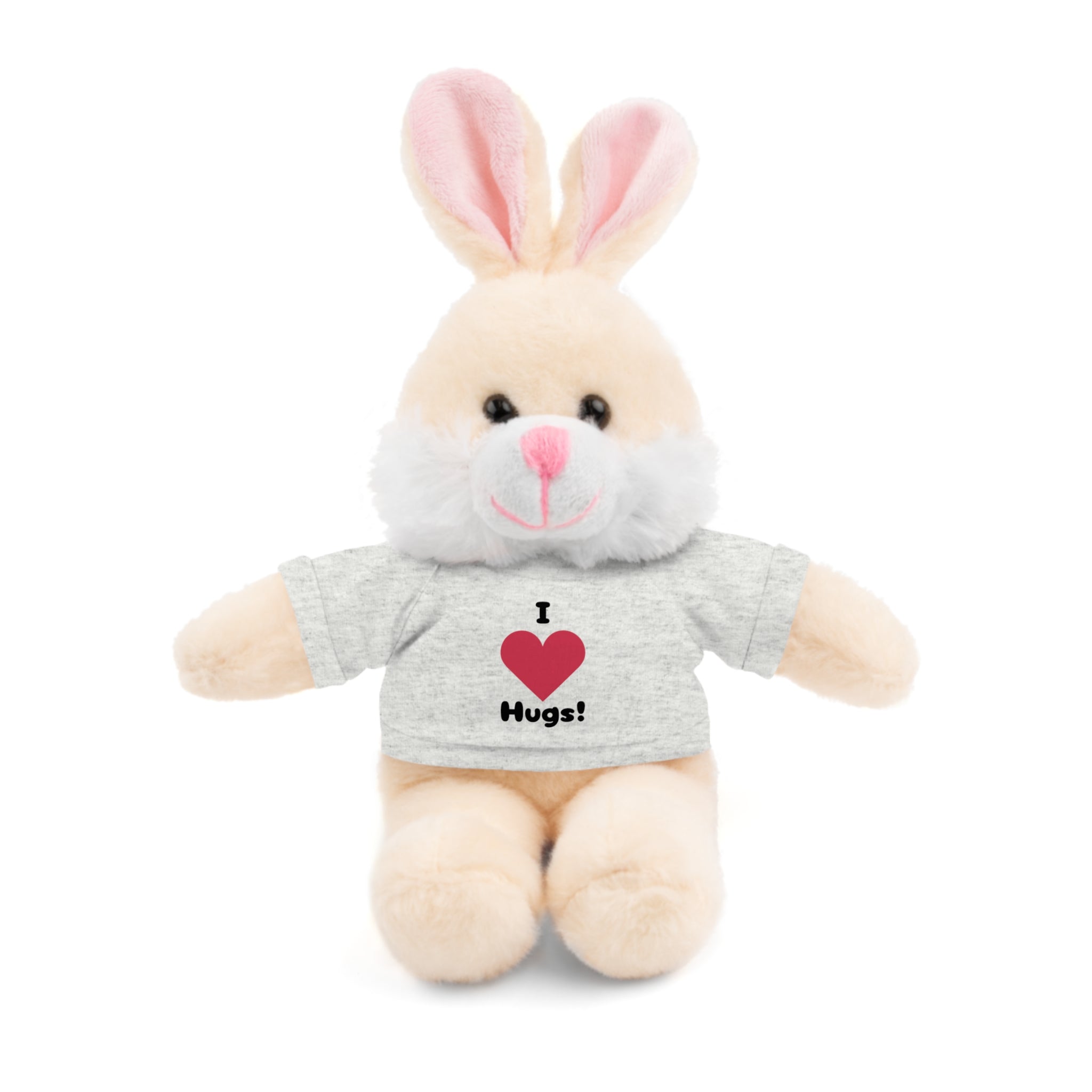 Stuffed Animal with T-shirt saying I heart Hugs