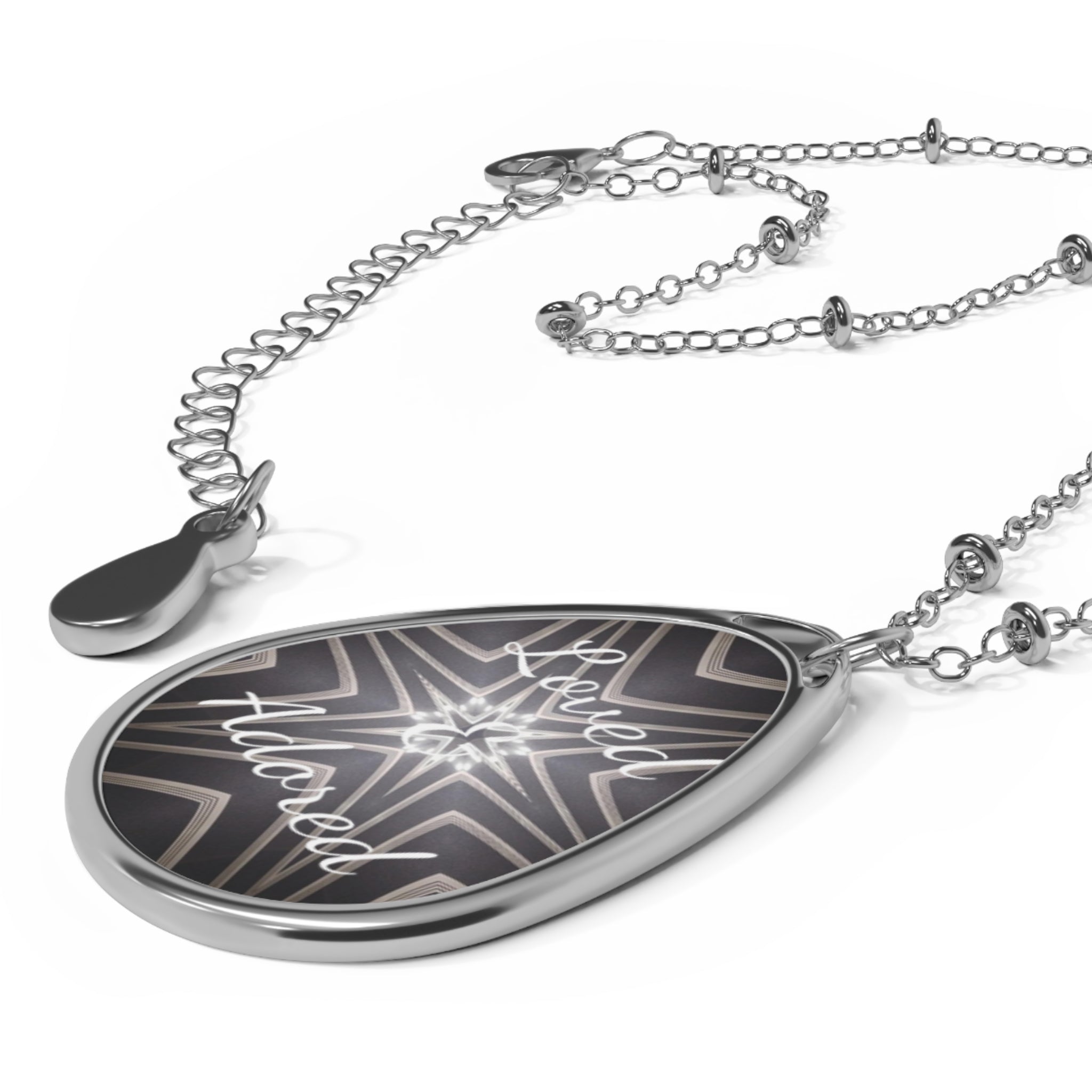Loved & Adored Black Star Oval Necklace