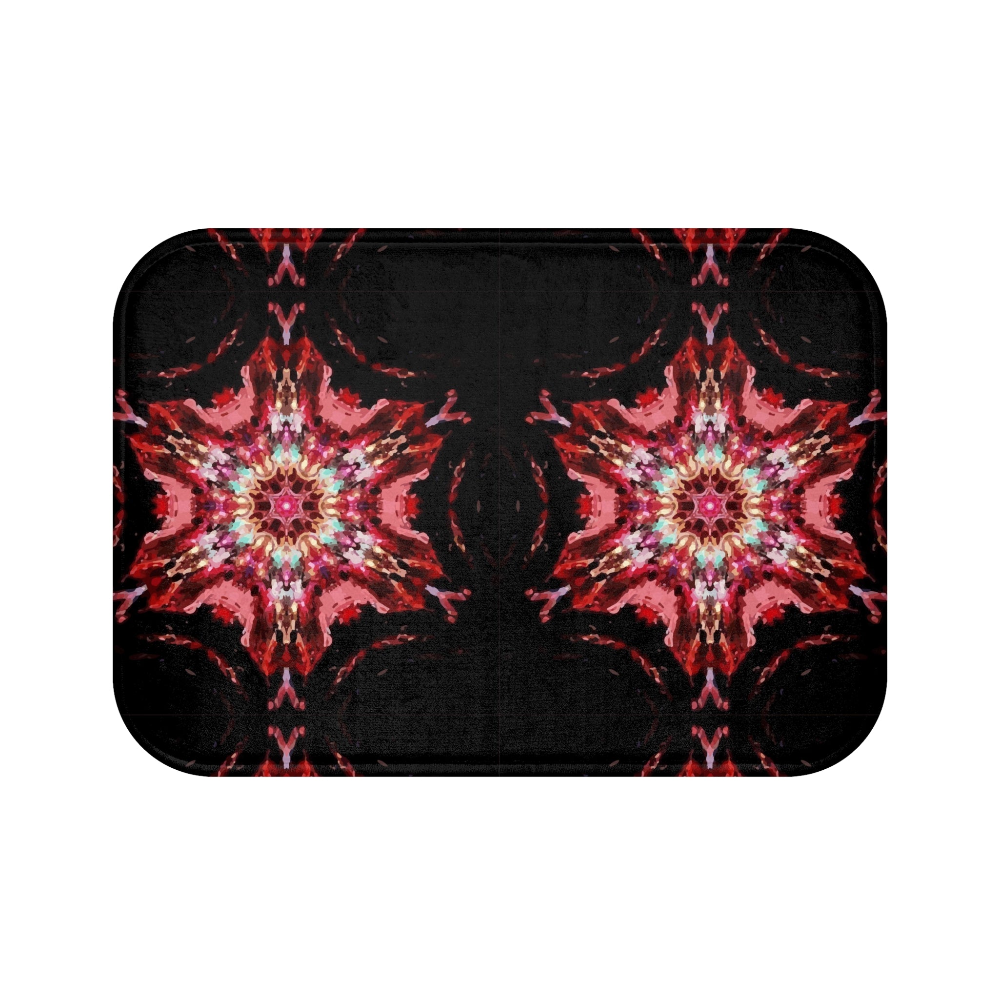 Red Star Pattern Bath Mat