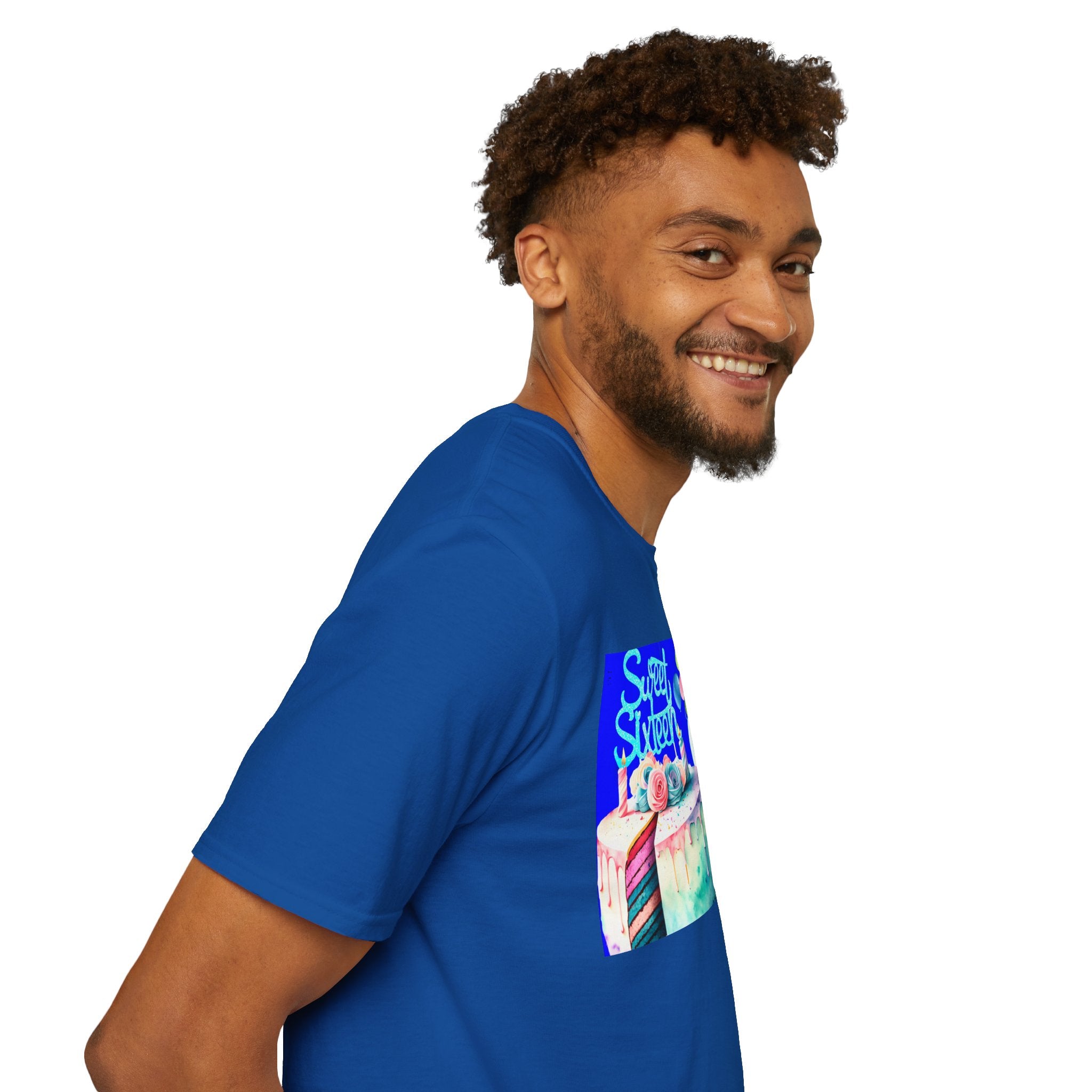 Sweet Sixteen Birthday Cake Balloons T-Shirt, Celebration Tee, Unisex Happy 16th Bday Gift