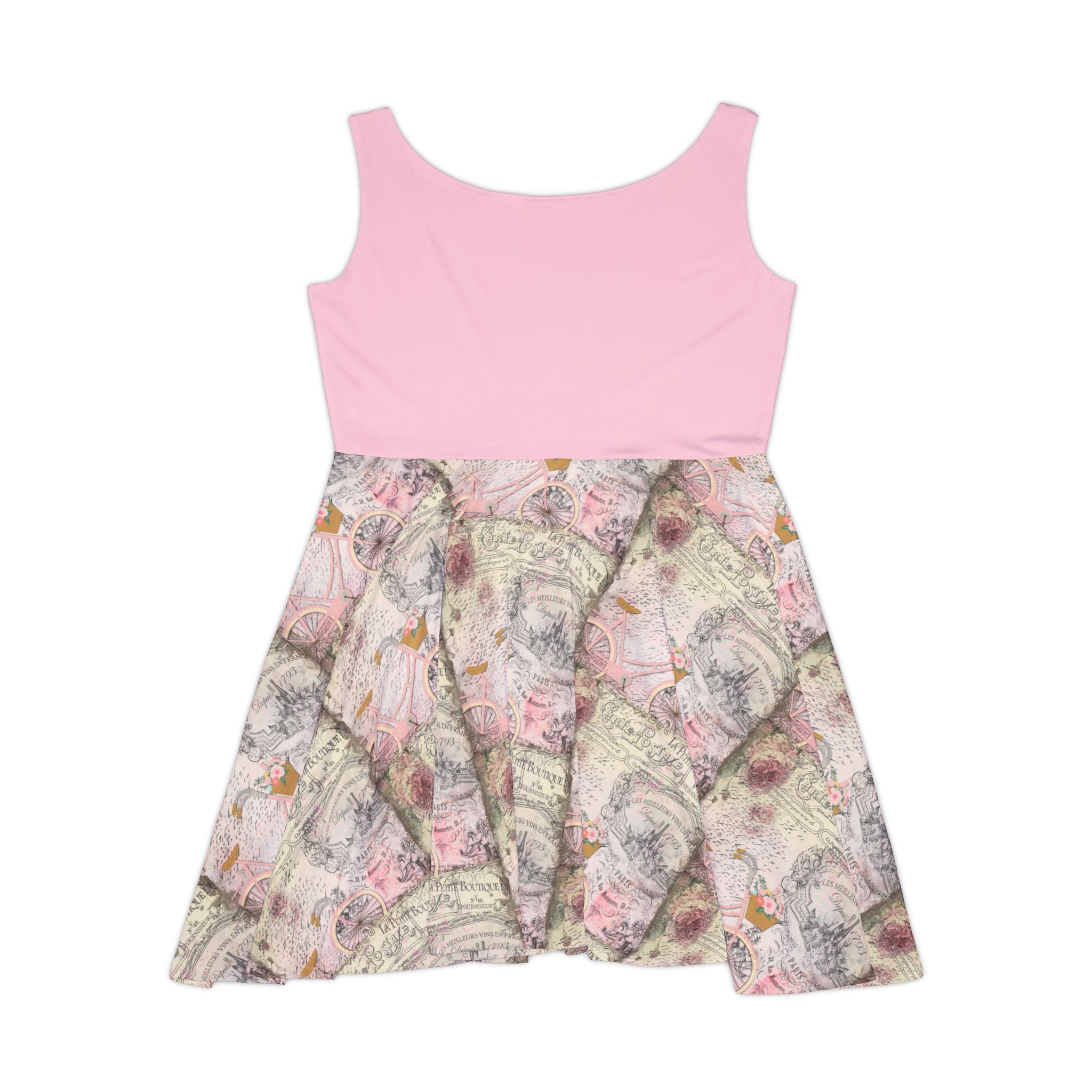 Women's Pink Fashionable Paris Short Skater Dress