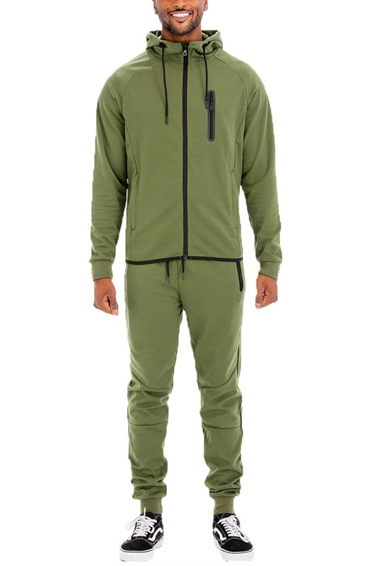 Men's Full Zip Sweat Pants Track Suit