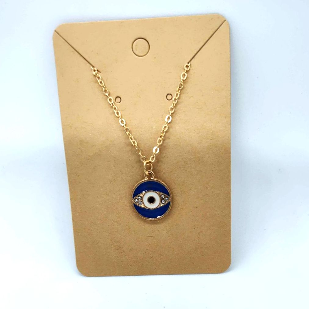 Collar de mal de ojo azul