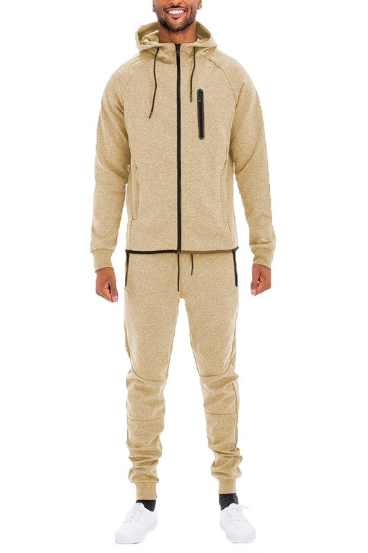 Men's Full Zip Sweat Pants Track Suit