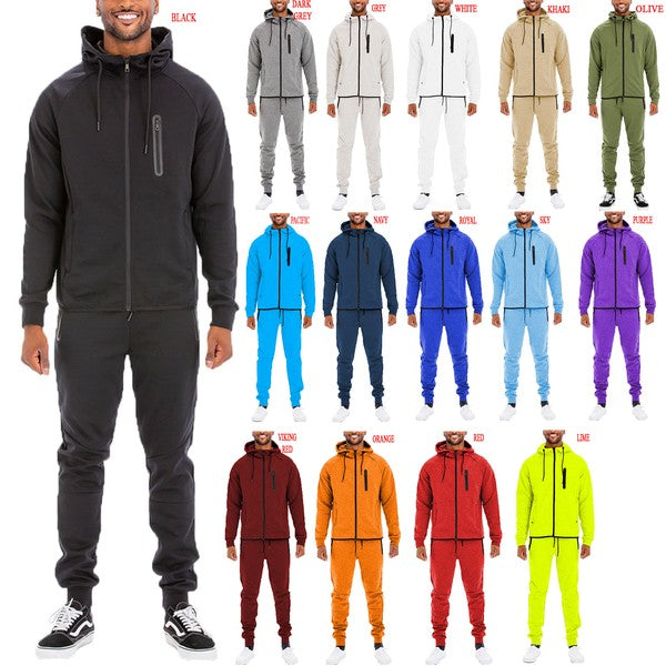 Men's Full Zip Sweat Pants Track Suit