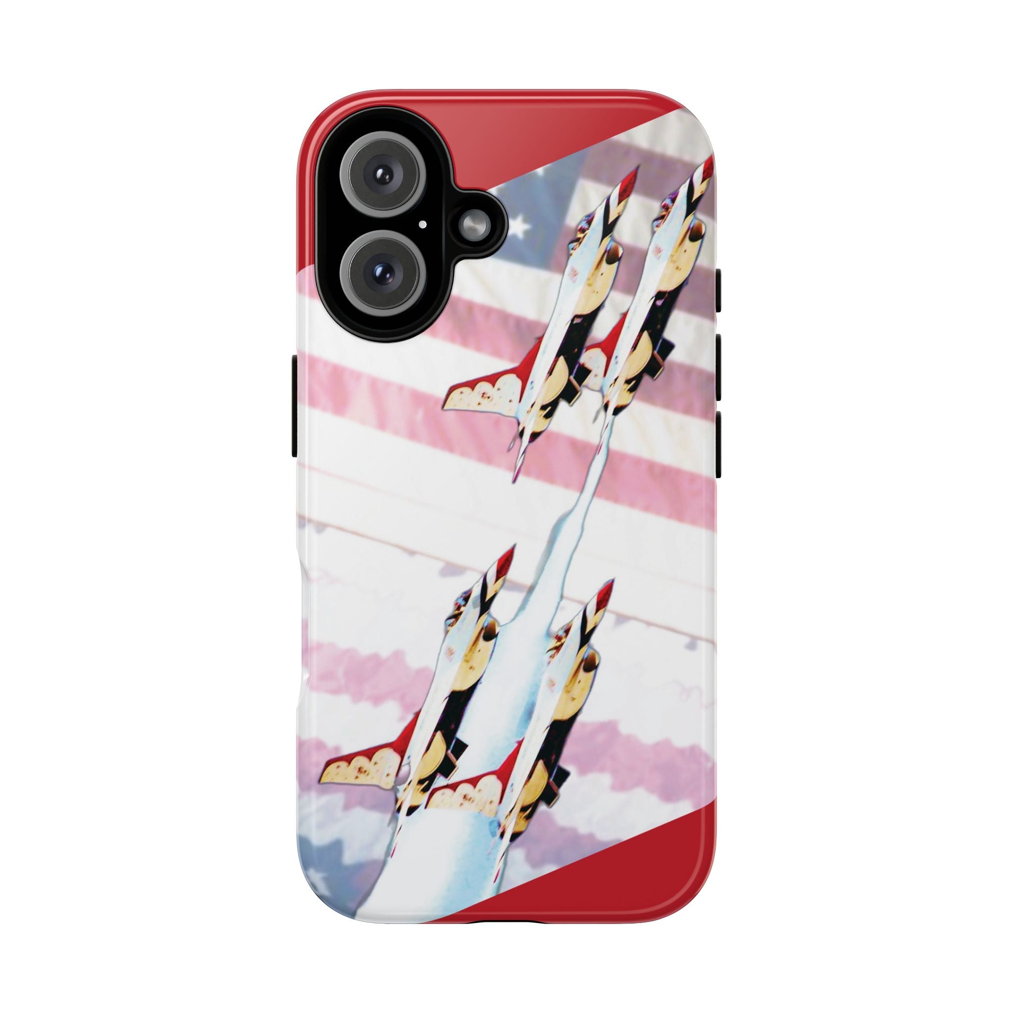 US Fighter Jet Red Tough iPhone Case