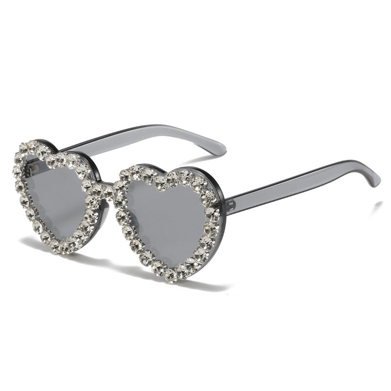 Heart Shaped Y2K Rhinestone Sunglasses